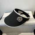 CC SUN HAT MODEM BLACK WITH FLOWER 673934