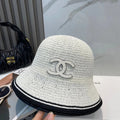 STRAW BUCKET HAT IN WHITE 672972