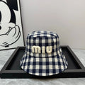 MM BUCKET CHECKED PATTERN WITH LOGO