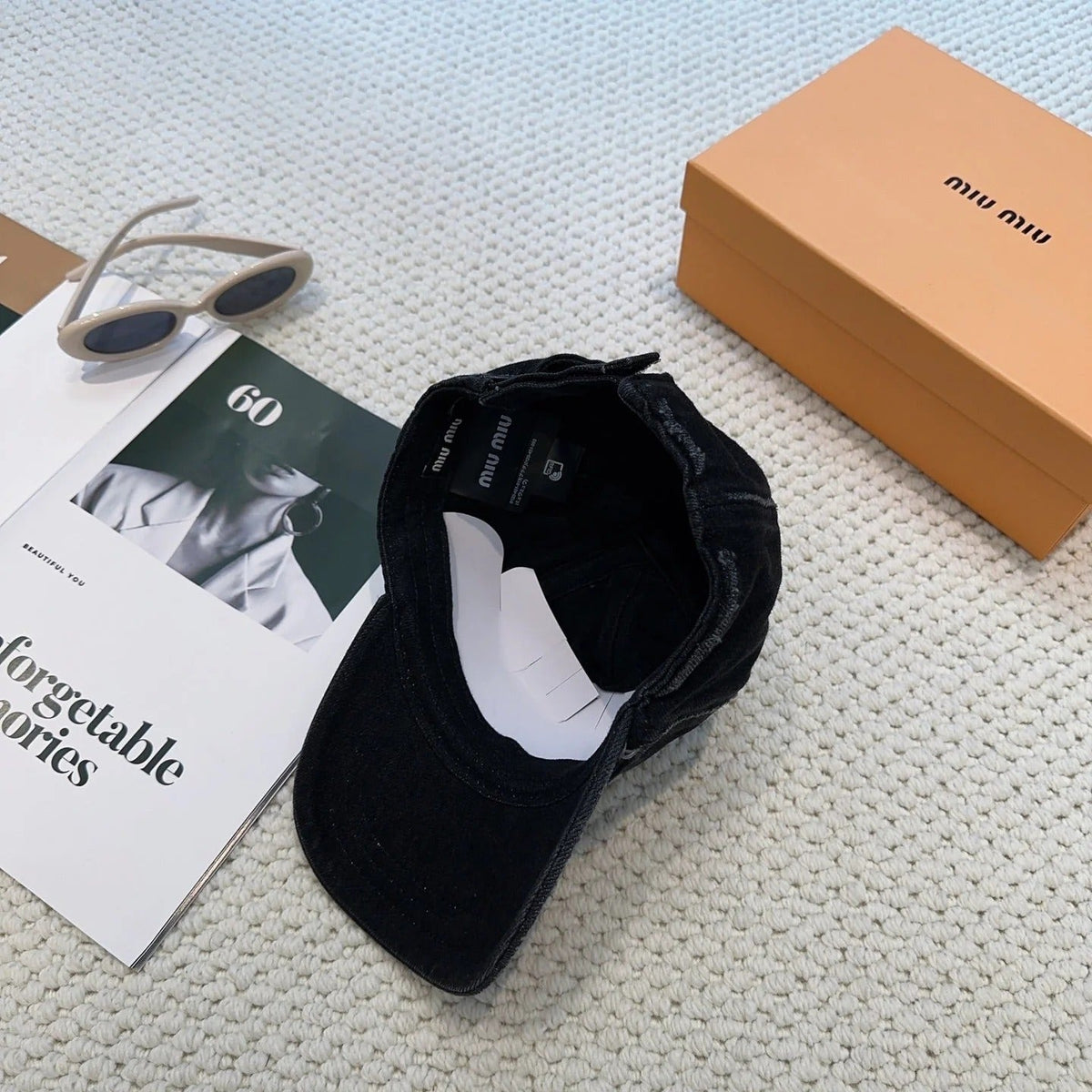 Miumiu Denim Baseball Cap 297667