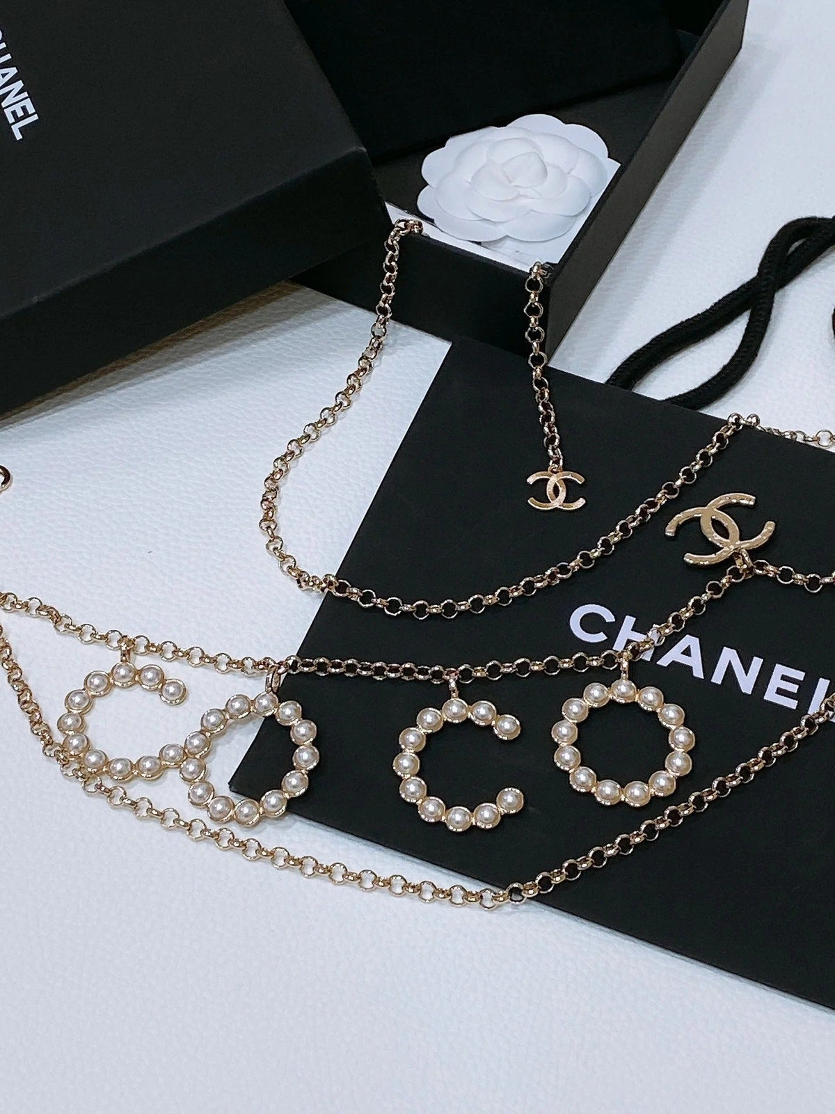 Chanel 2026 Pearl-Embellished Layered Chain Belt