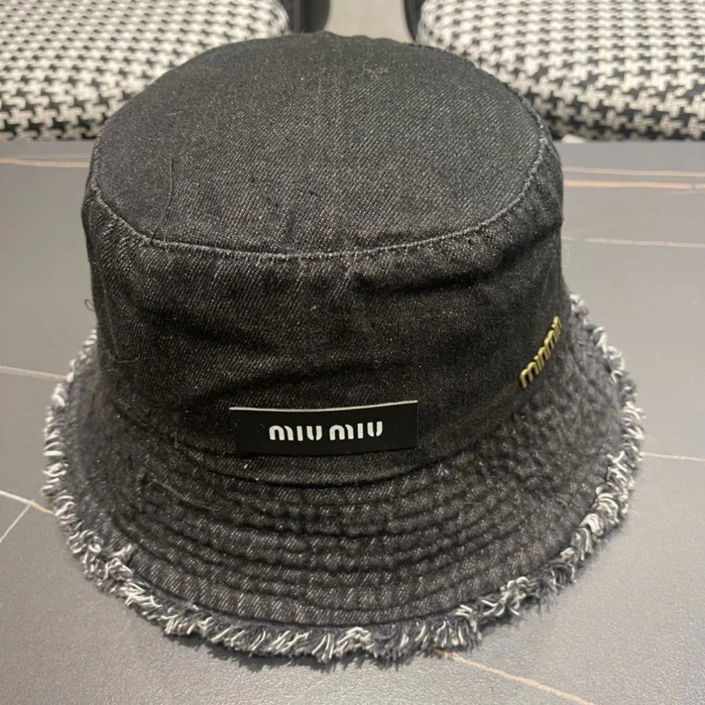 Miu Miu Denim Logo Bucket Hat 196114