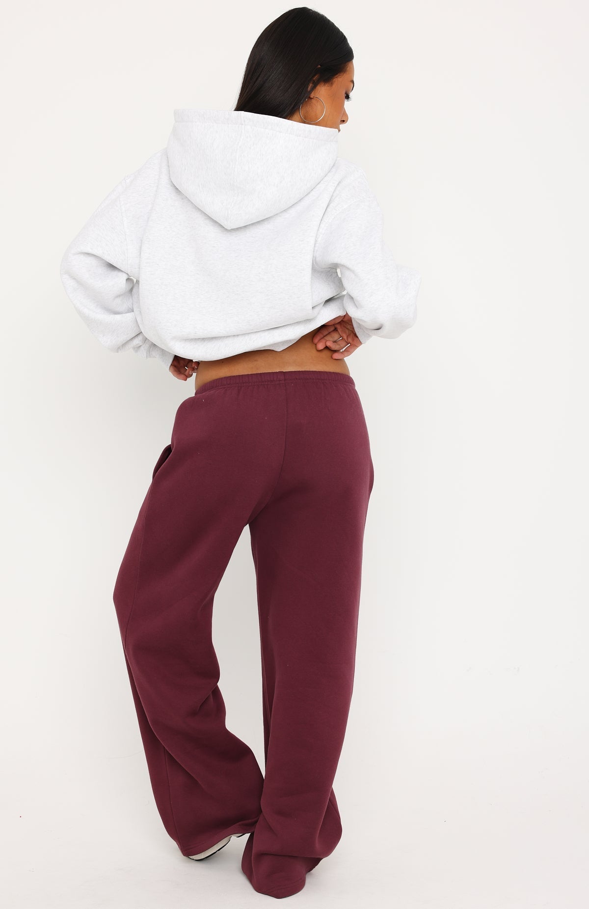 Made Up My Mind Wide Leg Sweatpants Burgundy