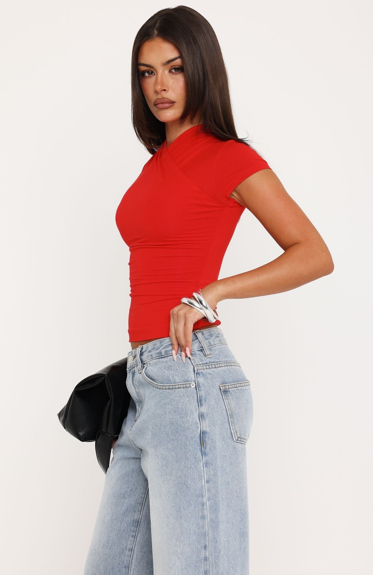 Just Can't Resist Short Sleeve Top Red