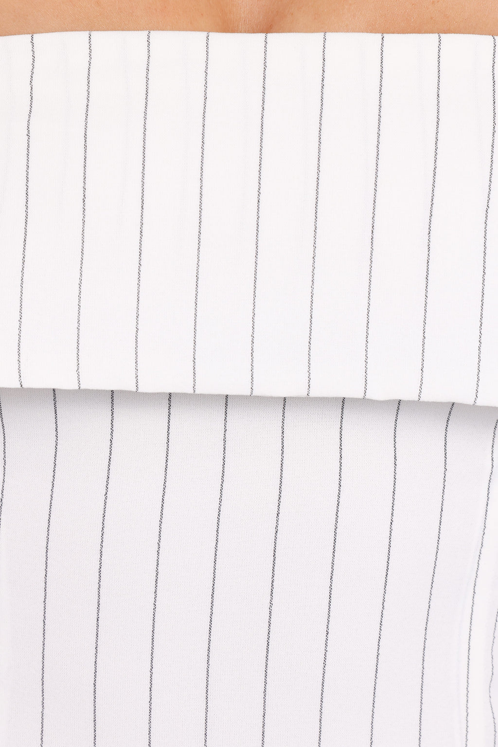 Blakely Wide Leg Pant - White Pinstripe