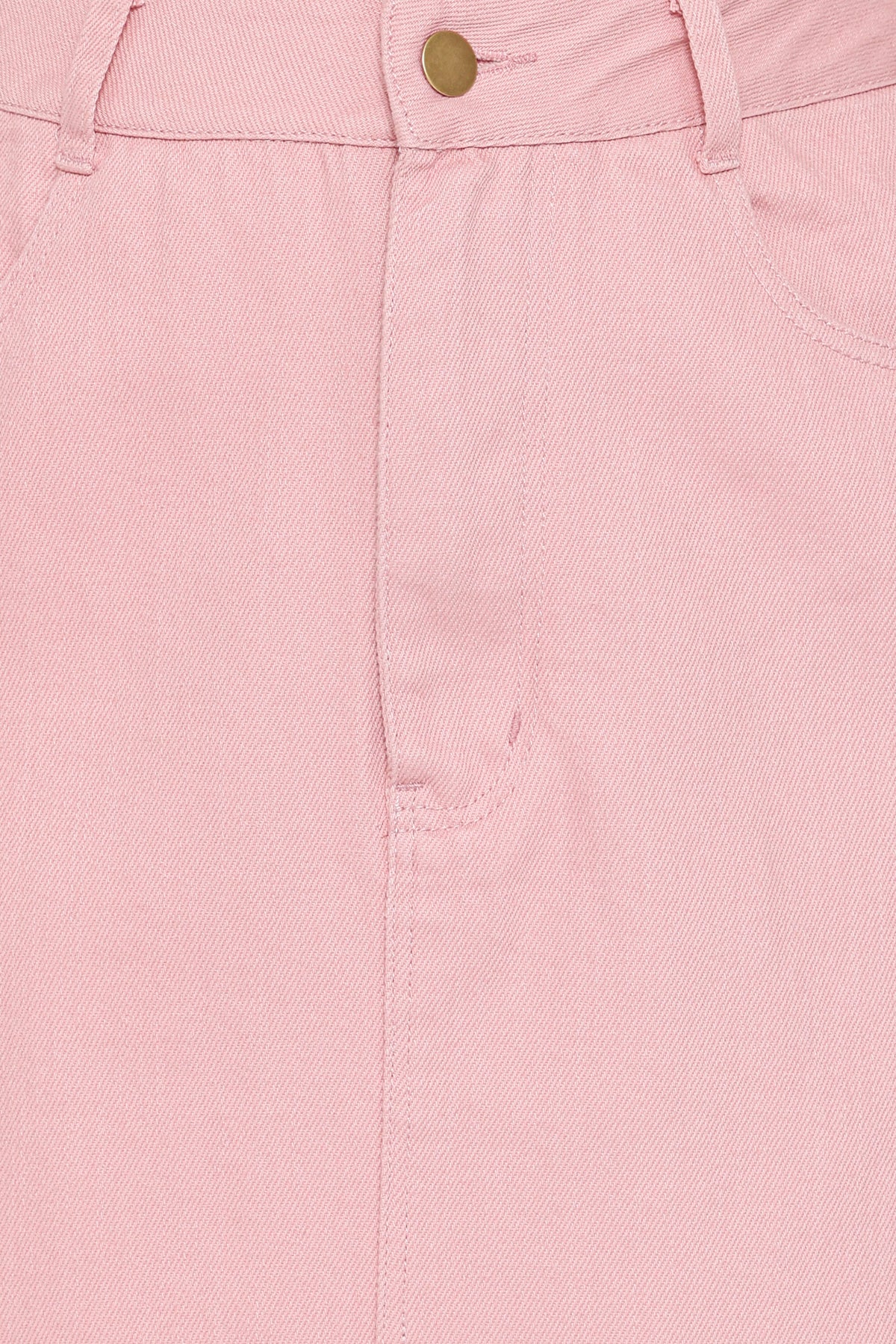 Dana Denim Midi Skirt - Dusty Pink