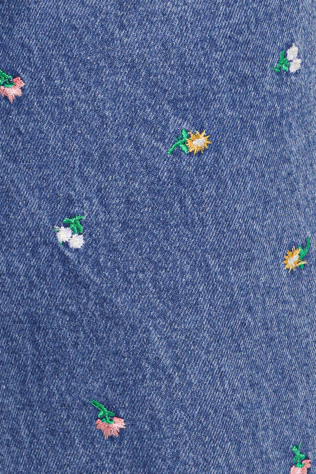 Kendall Straight Leg Jeans - Embroidery Medium Wash