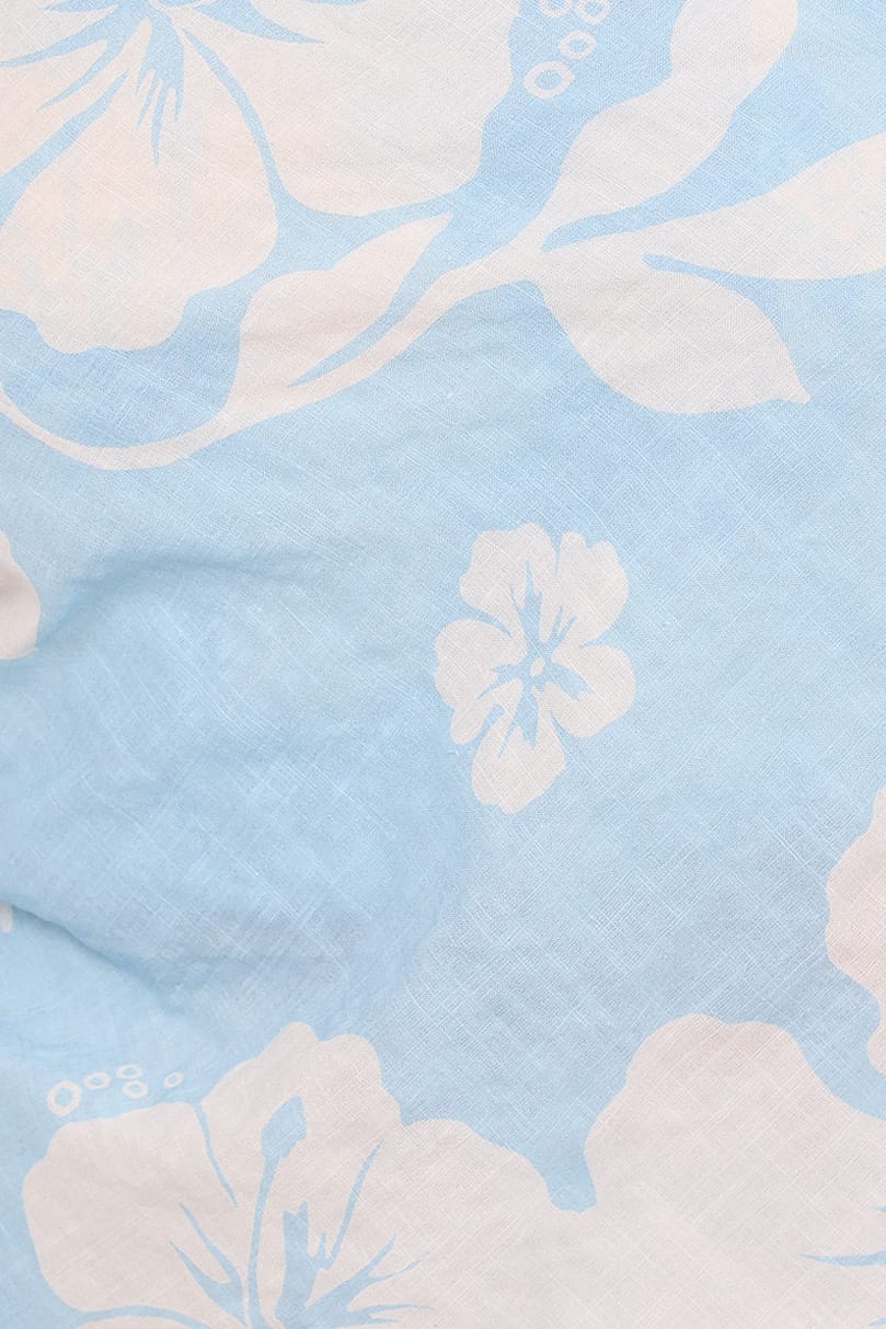 Lourdes Wide Leg Pant - Blue Hibiscus