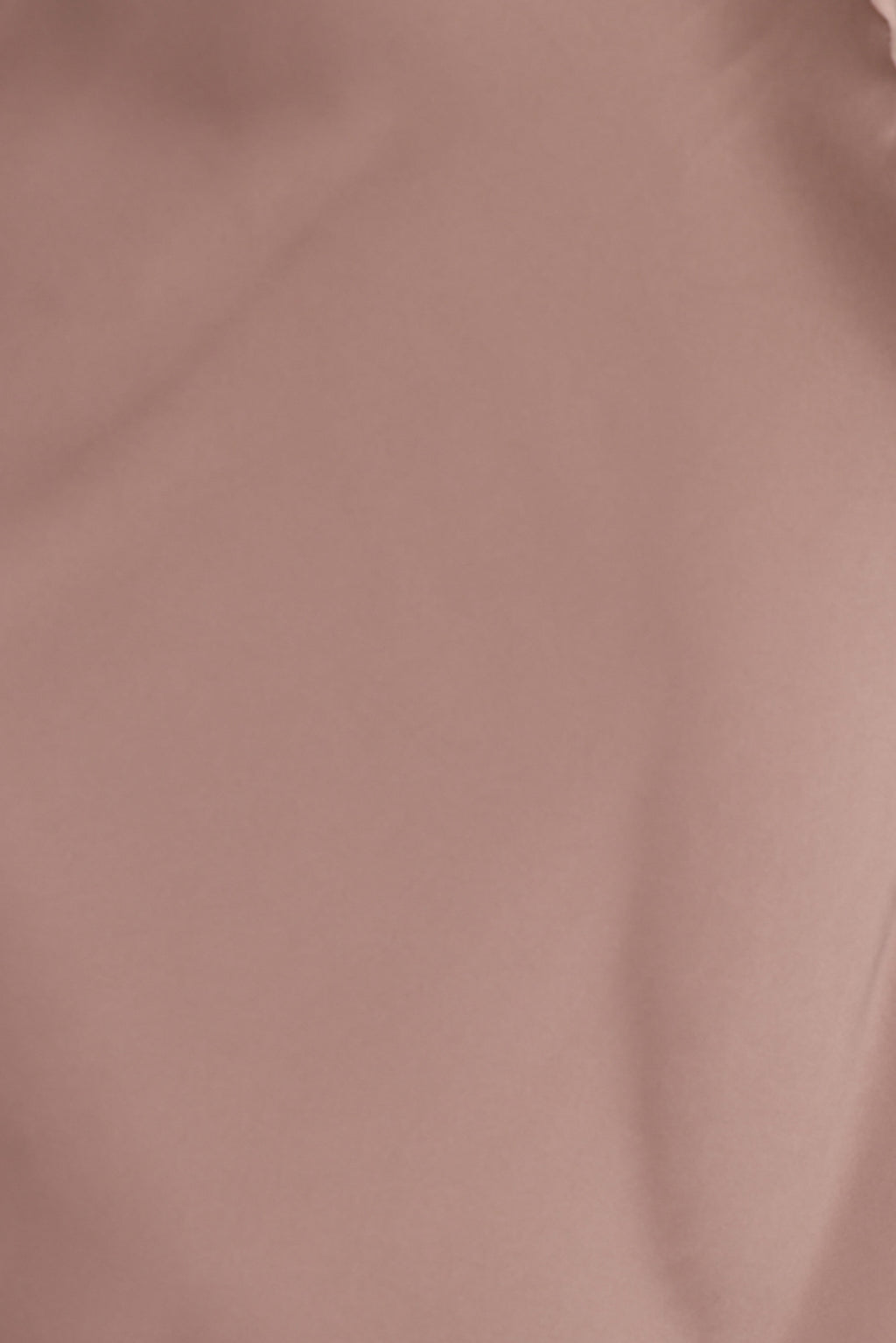 Nellie Satin Midi Skirt - Mocha Brown