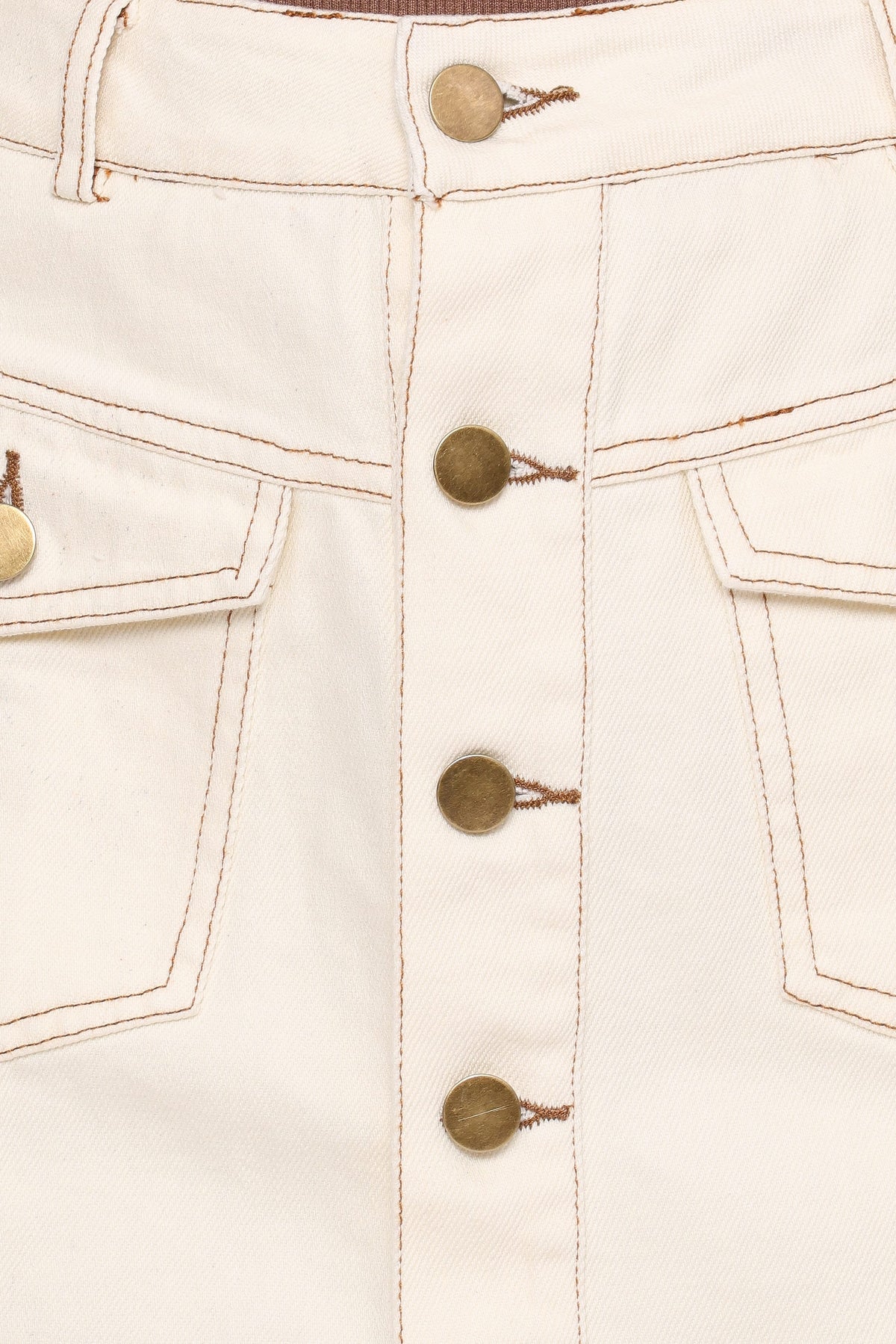 Presley Denim Skort - Bone