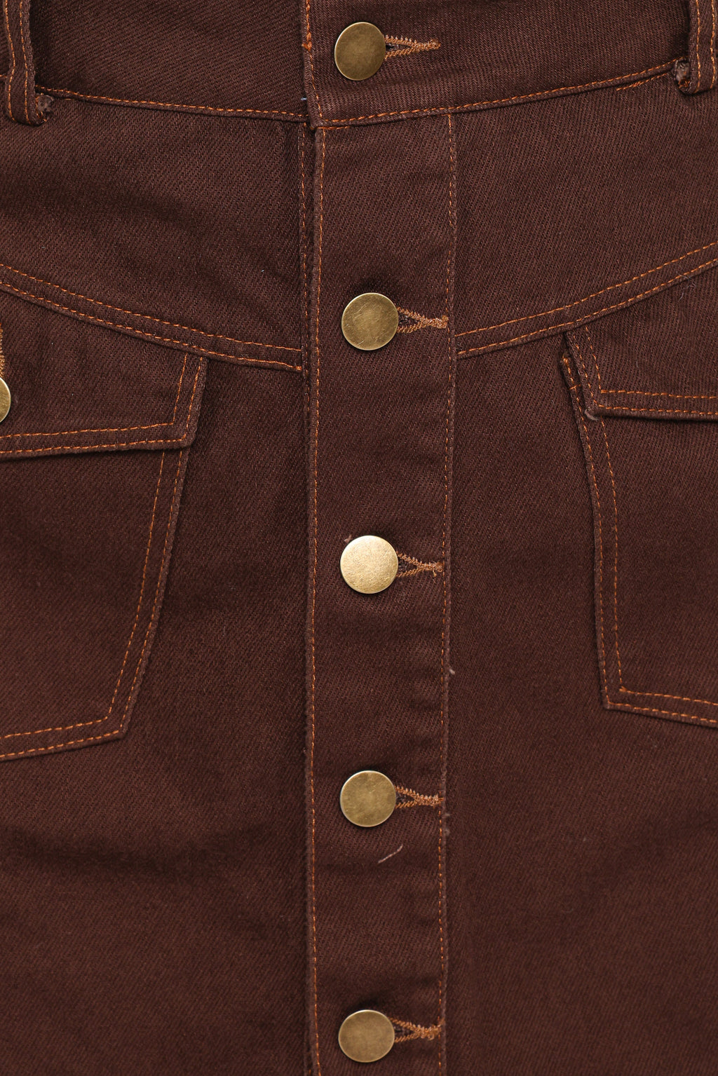 Presley Denim Skort - Dark Brown