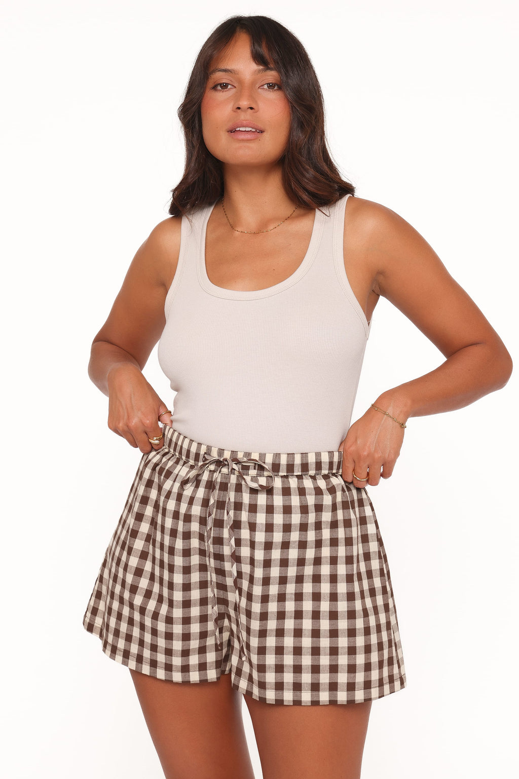 Rory Shorts - Brown Gingham