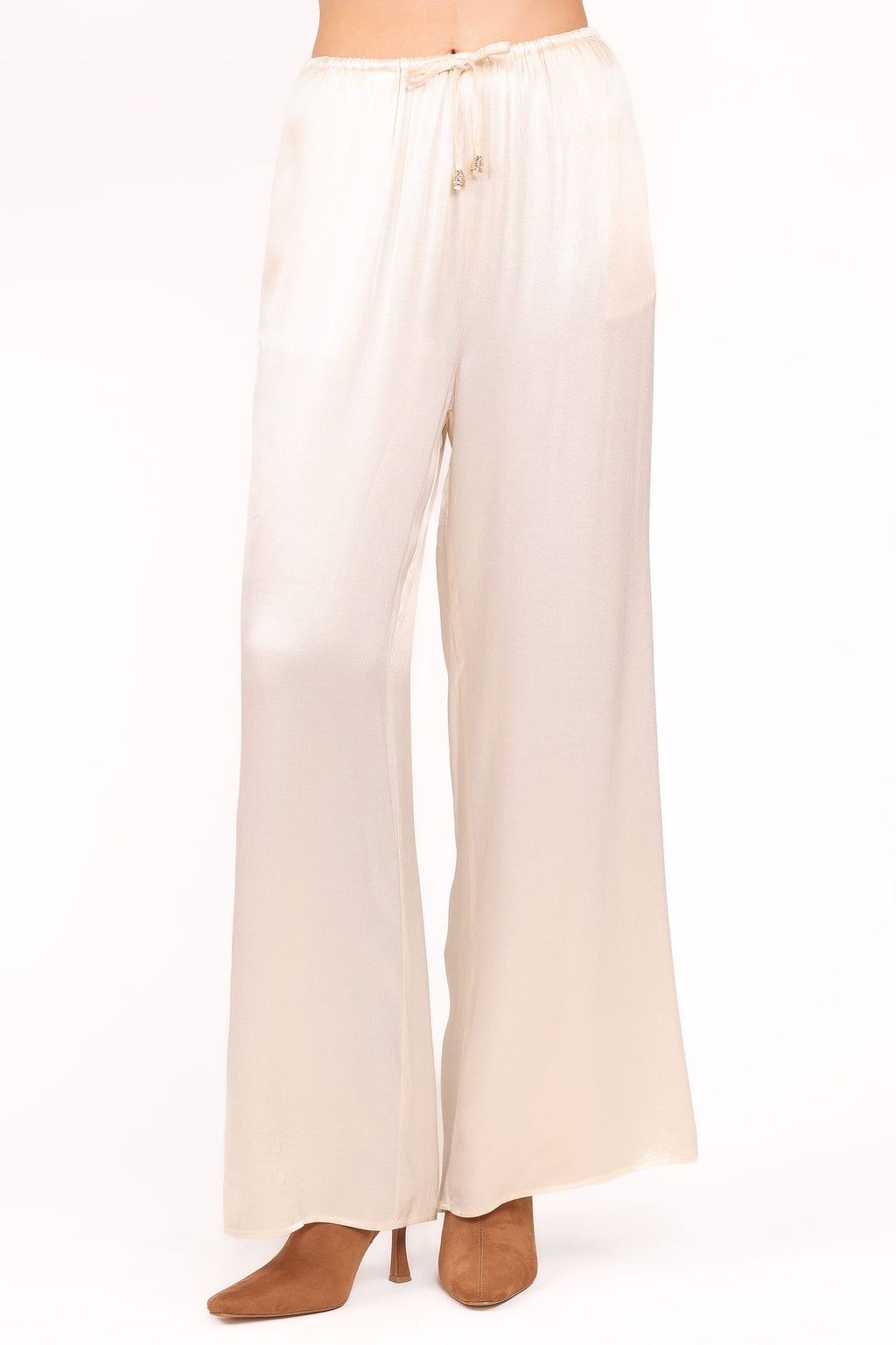 Valia Wide Leg Pant - Cream