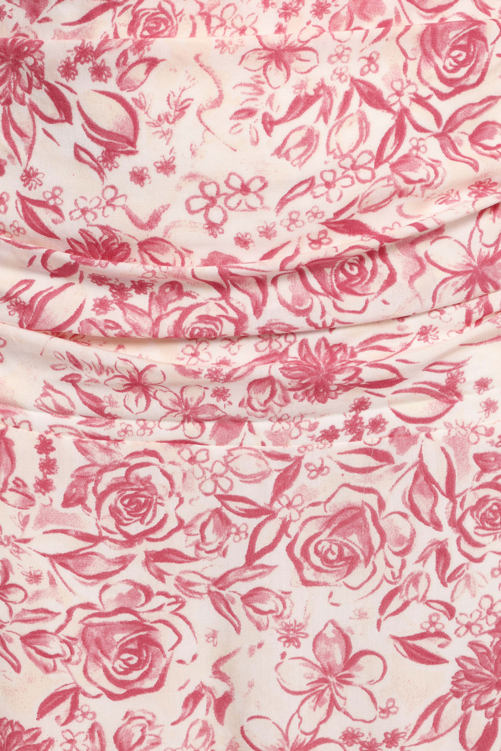 Velda Ruched Maxi Skirt - Pink Floral