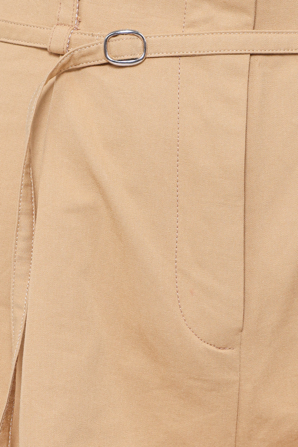 Winona Pleated Front Tailored Long Short - Taupe