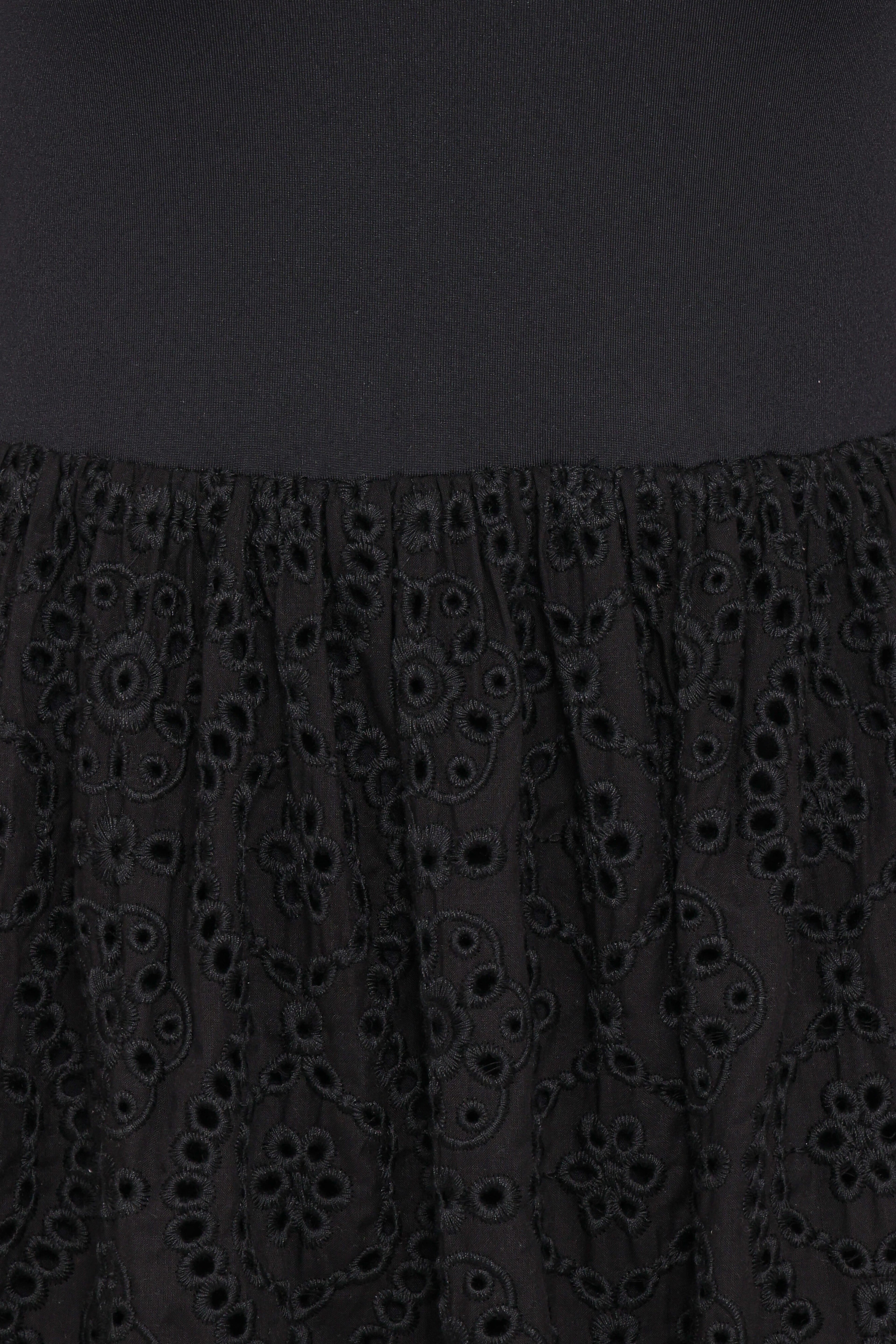 Alva Midi Dress - Black Broderie
