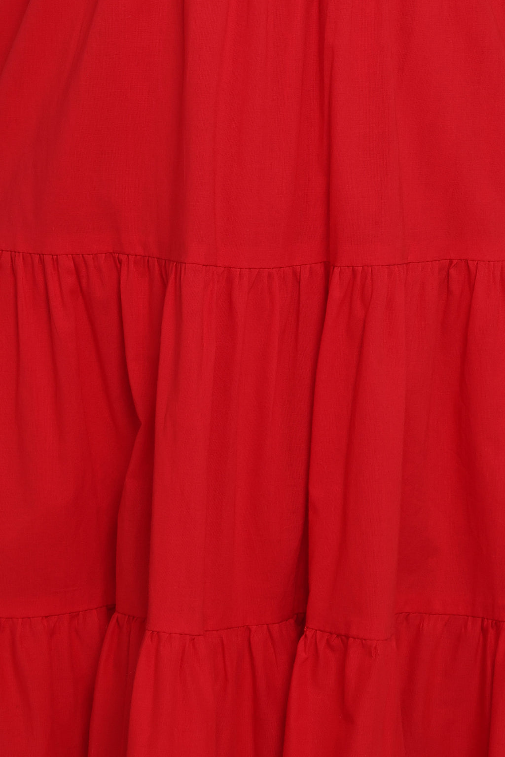 Carrol Shirred Bodice Maxi Dress - Red