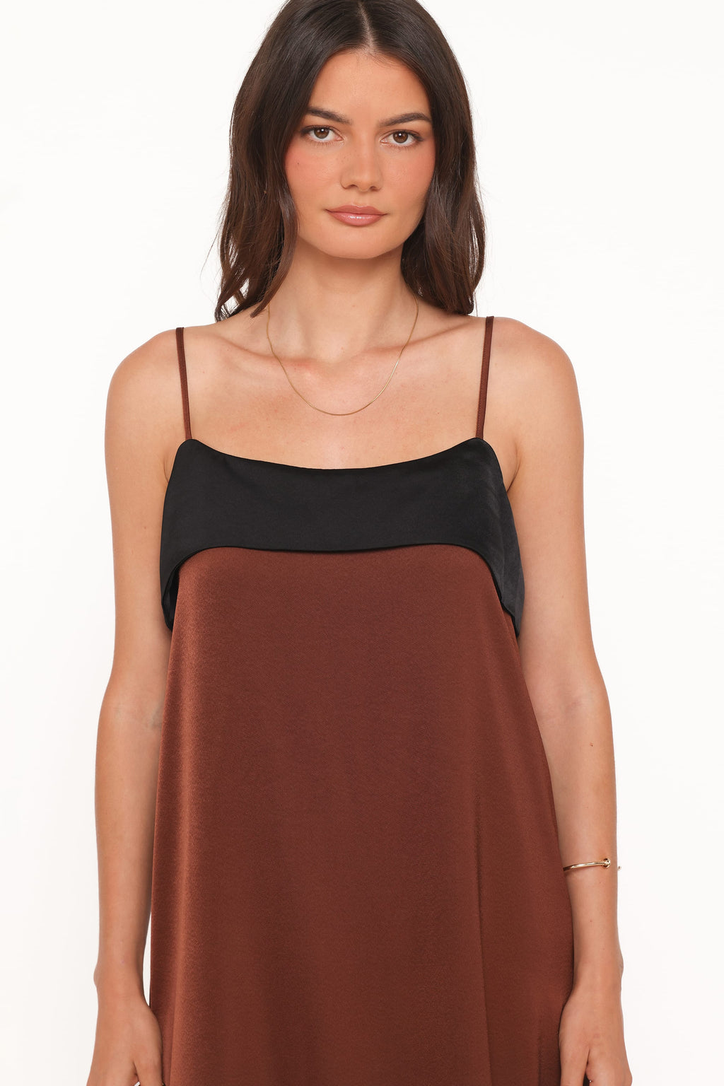 Cartia Midi Dress - Black/Brown