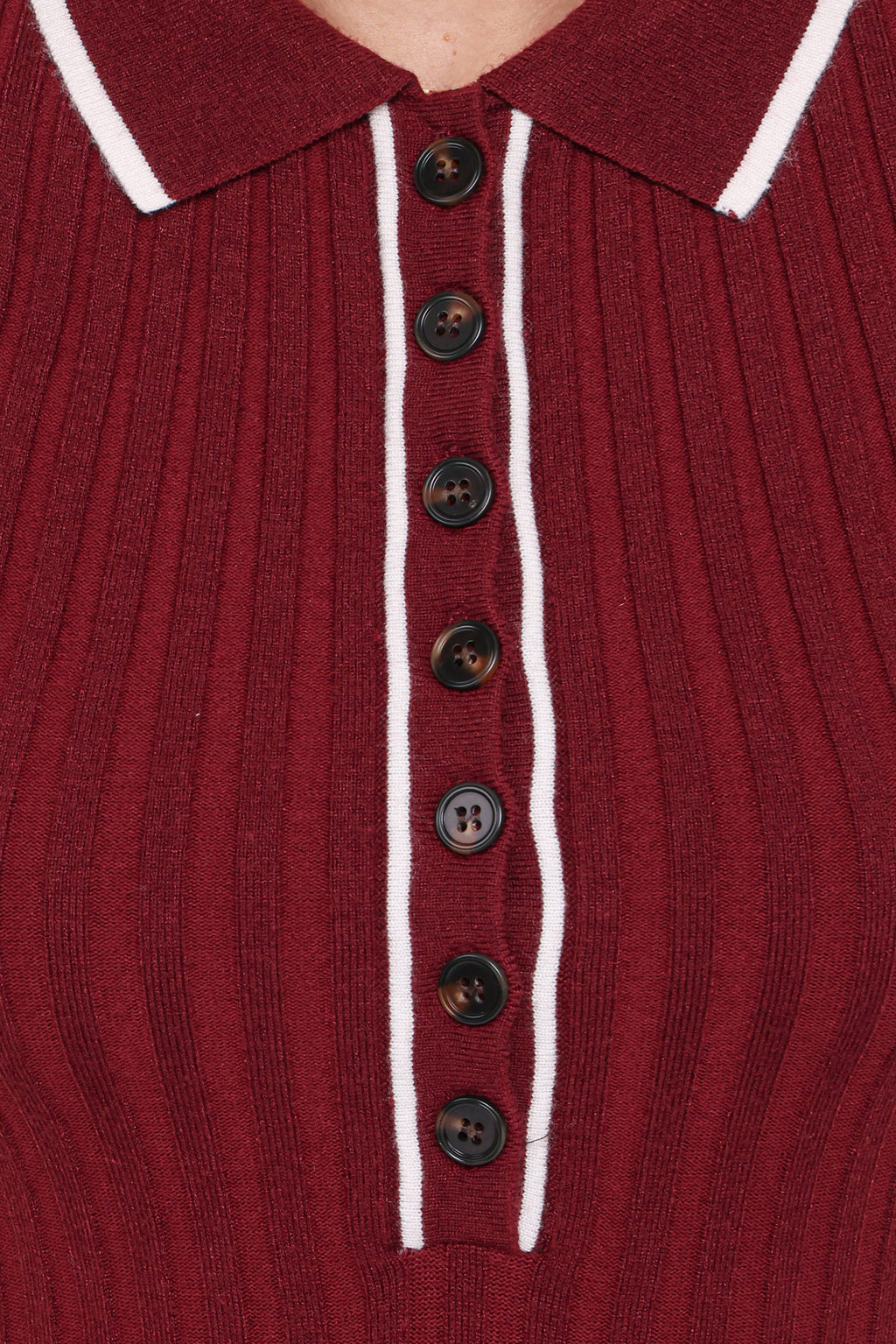 Conner Short Sleeve Knit Dress - Burgundy