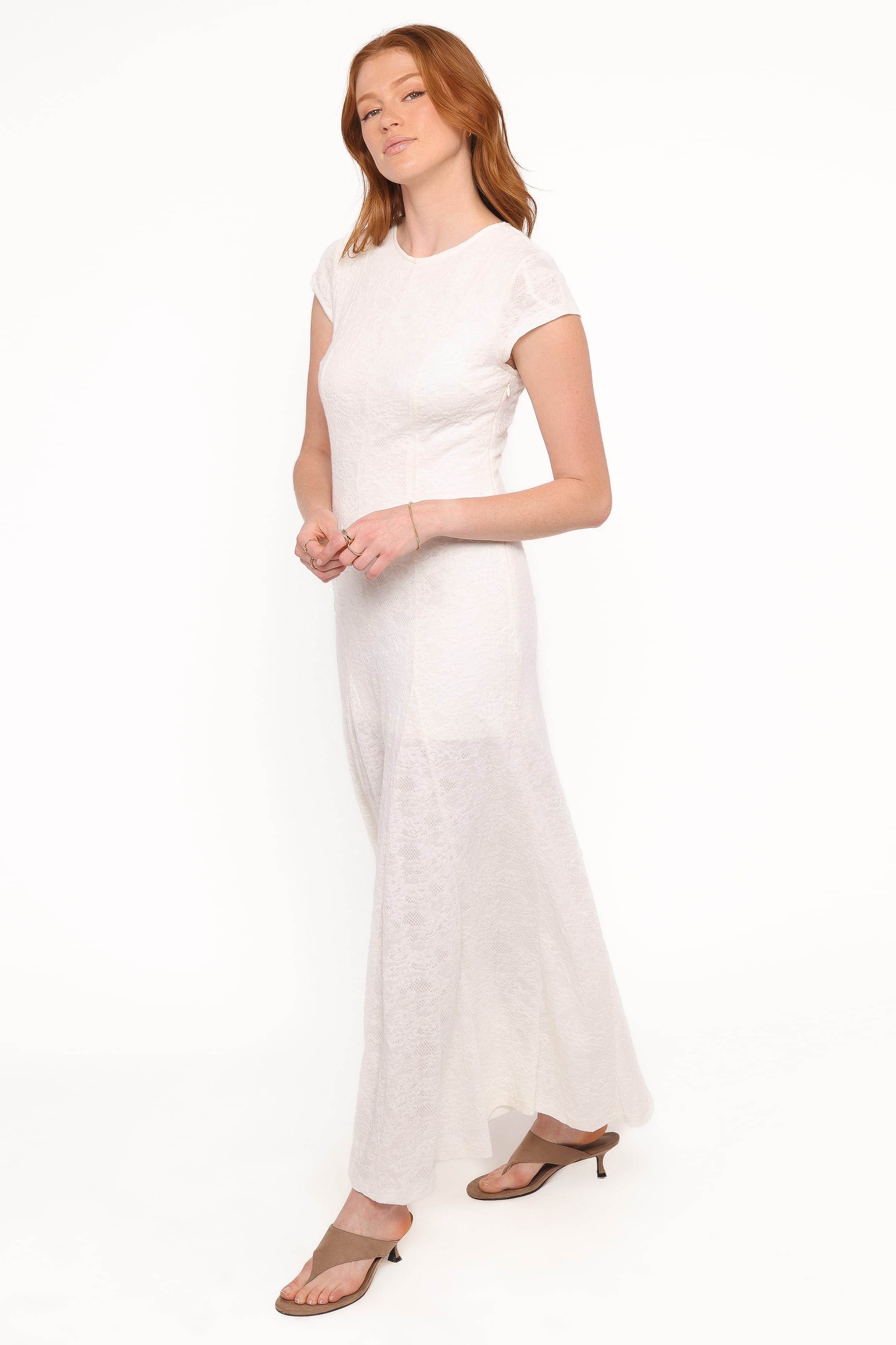 Constance Lace Maxi Dress - White
