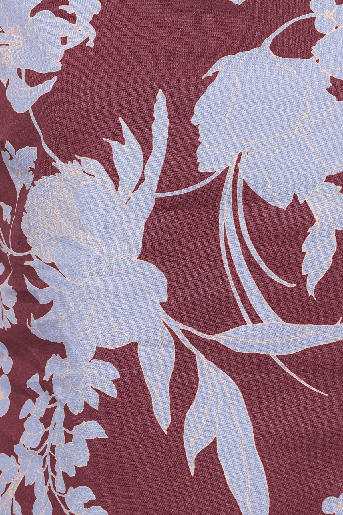 Elorna Mini Dress - Burgundy Floral