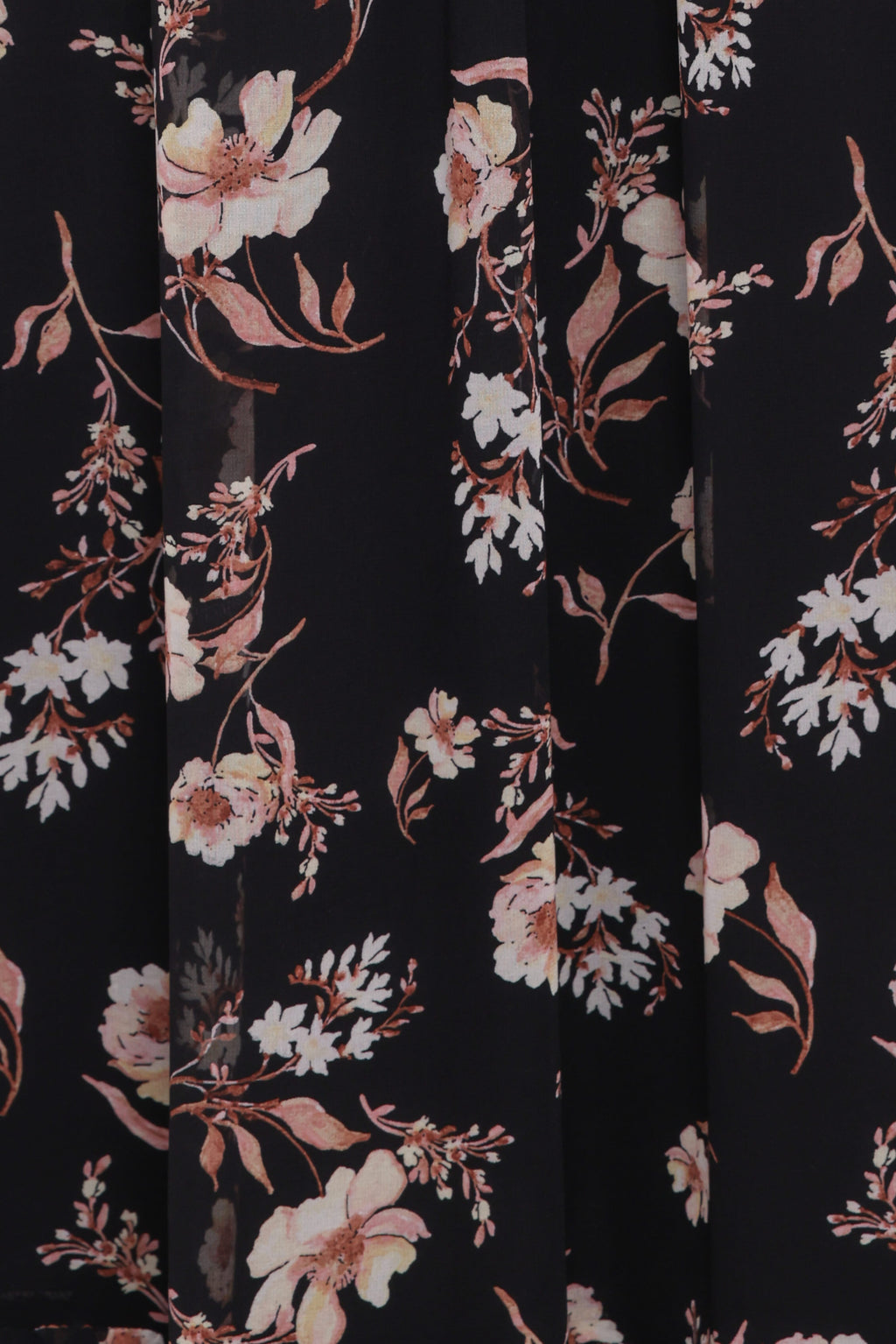 Evian Long Sleeve Maxi Dress - Black Floral