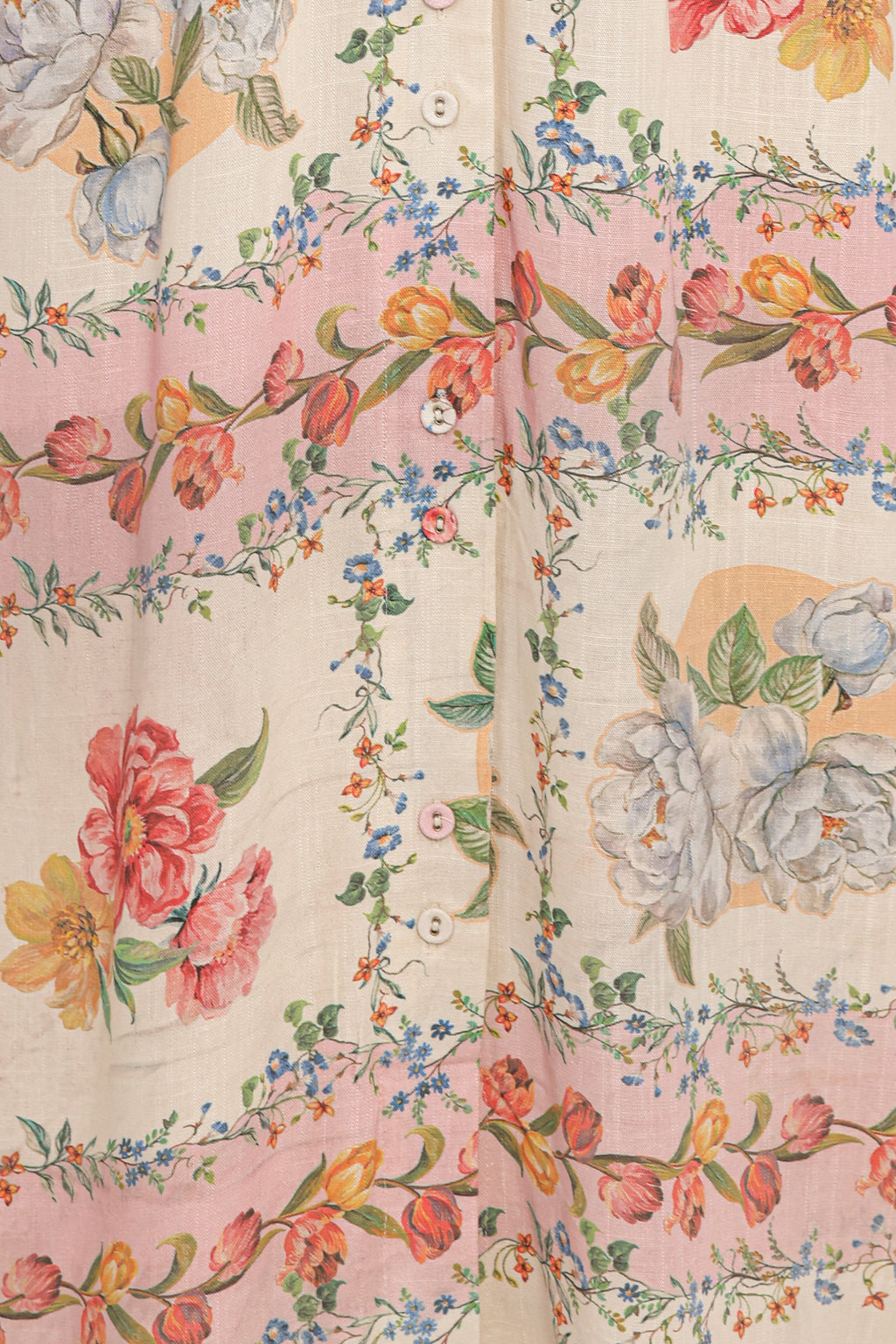 James Button Through Maxi Dress - Rose Tile