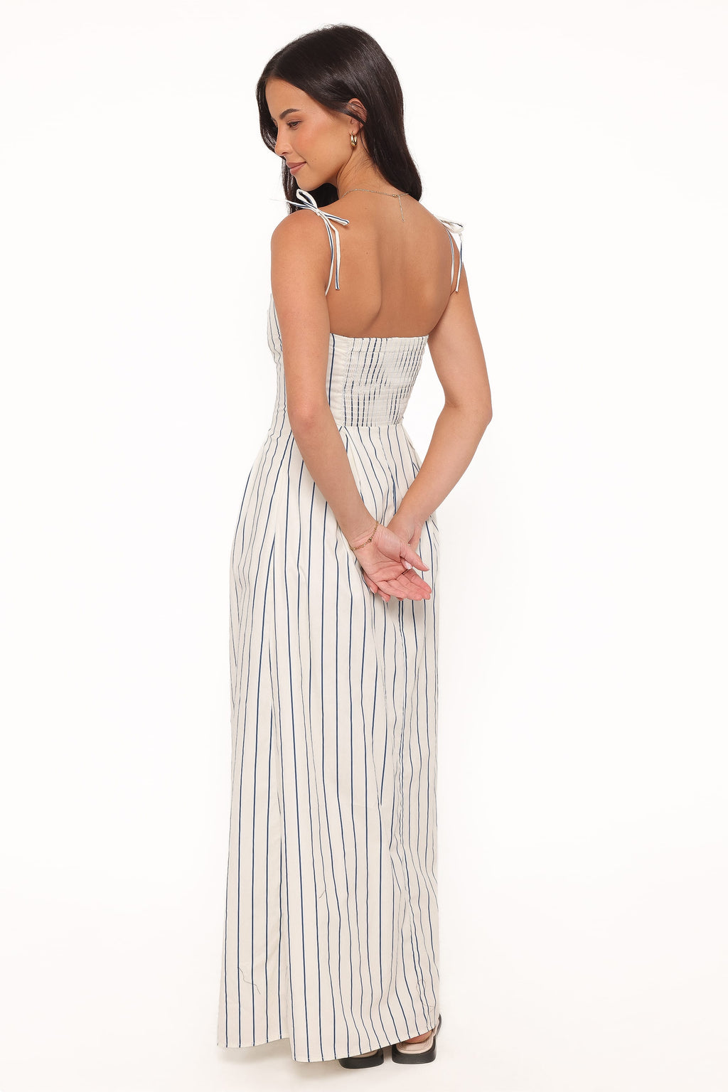 Jordin Maxi Dress - Ivory/Blue Stripe