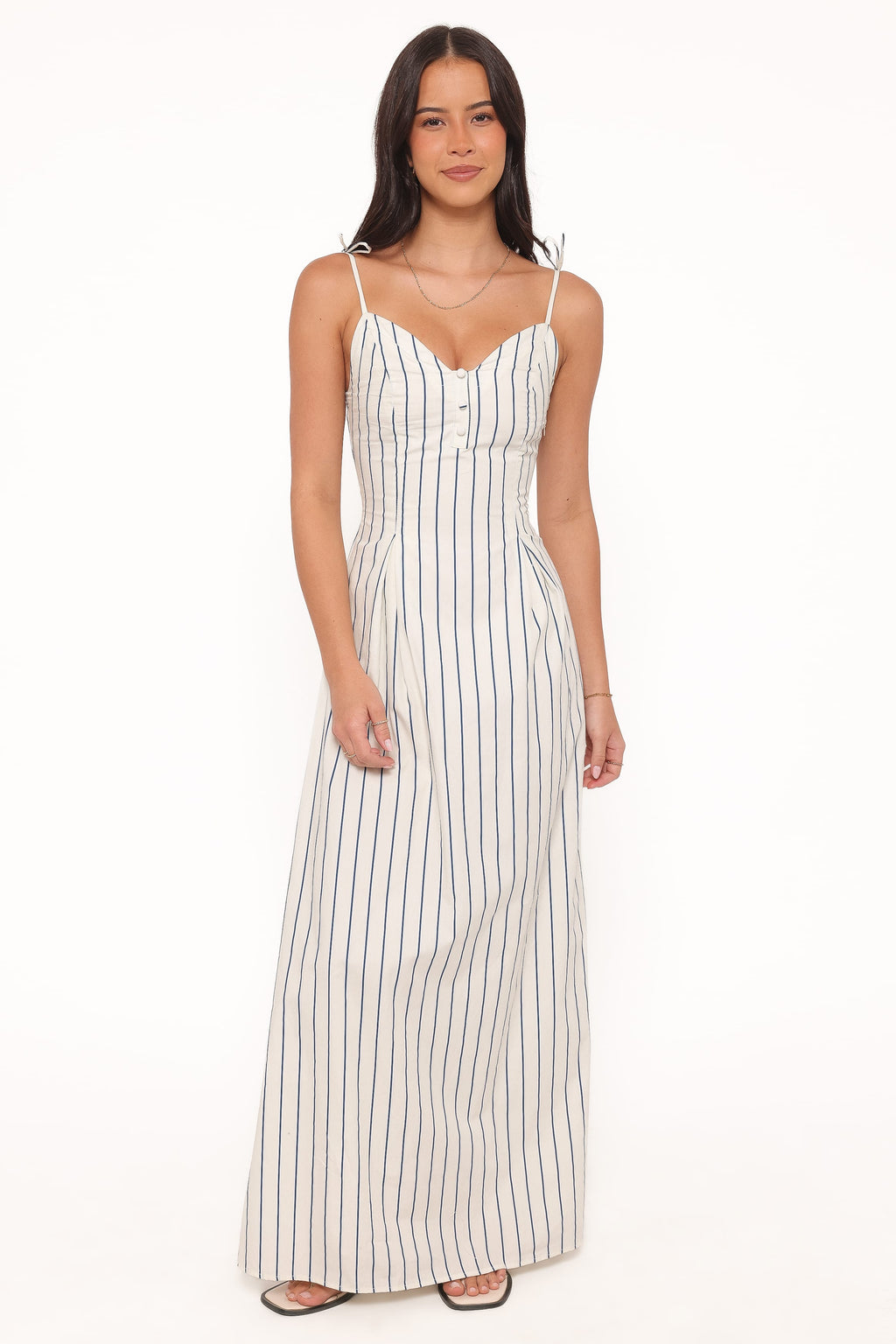Jordin Maxi Dress - Ivory/Blue Stripe