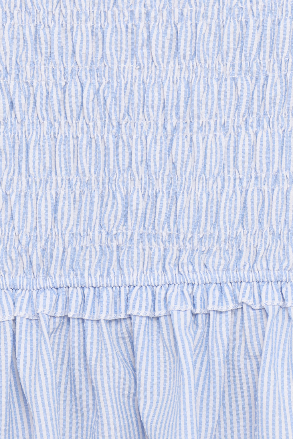 Kiki Smocked Mini Dress - Blue Stripe