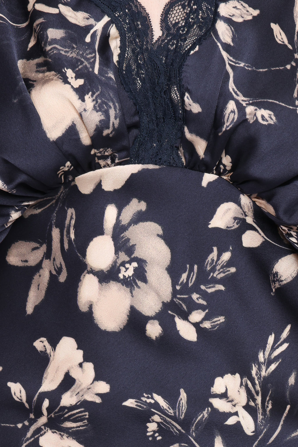 Laurent Midi Dress - Navy Cream Floral