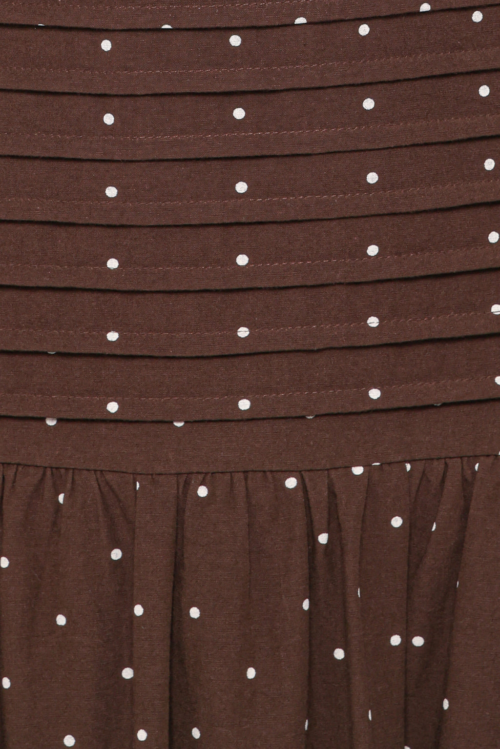 Mischa Maxi Dress - Brown Polka Dot