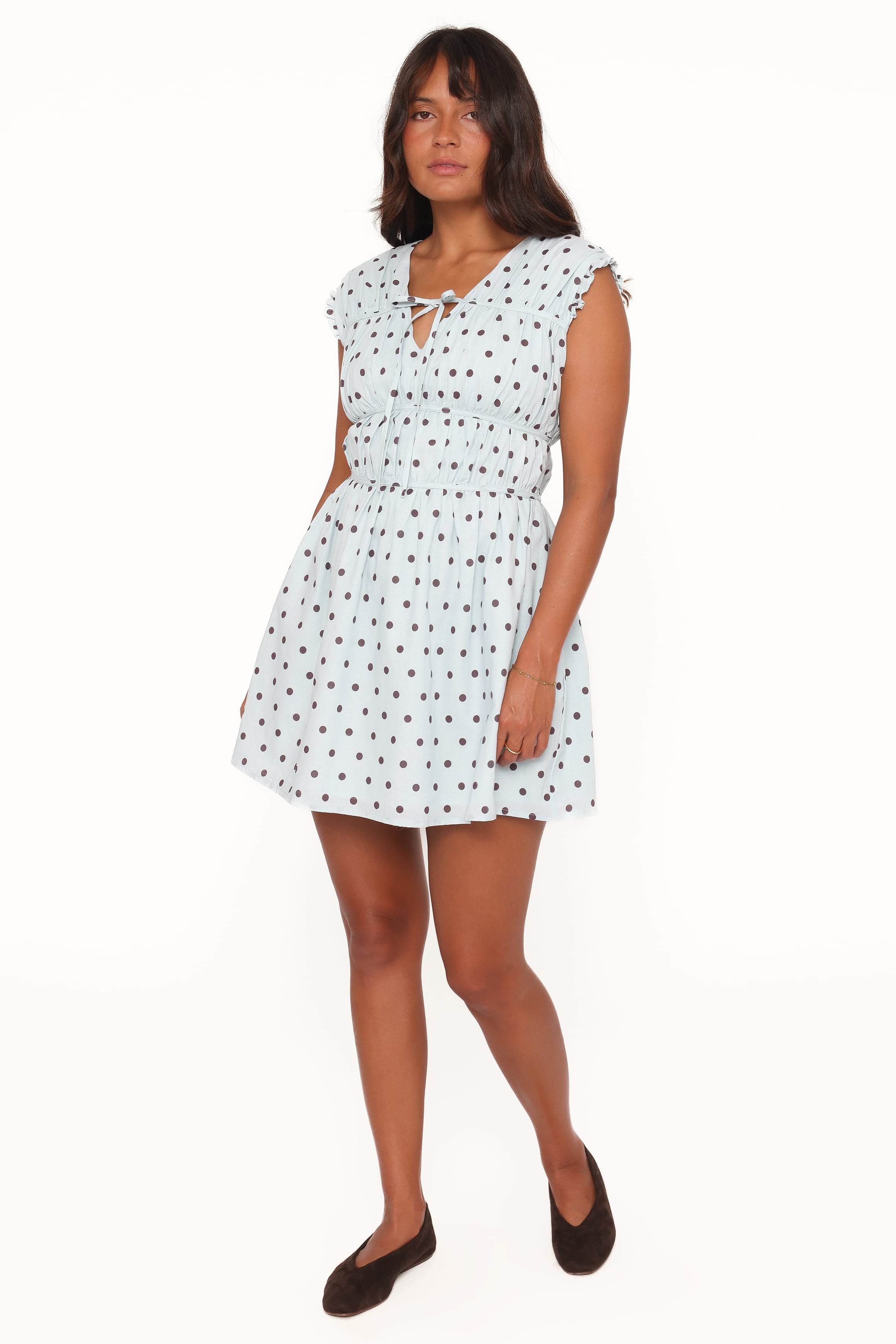 Pipper Mini Dress - Blue Polka Dot