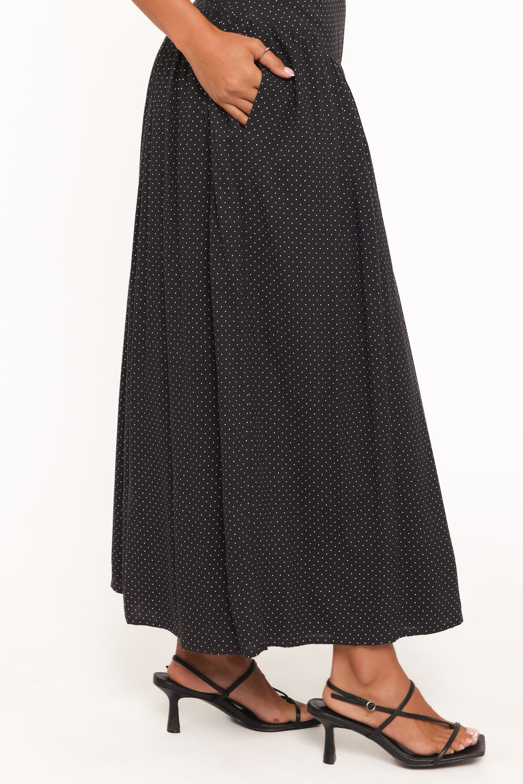 Shanice Maxi Dress - Black Polka Dot