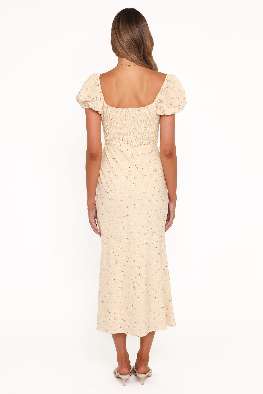 Teigan Midi Dress - Yellow Floral