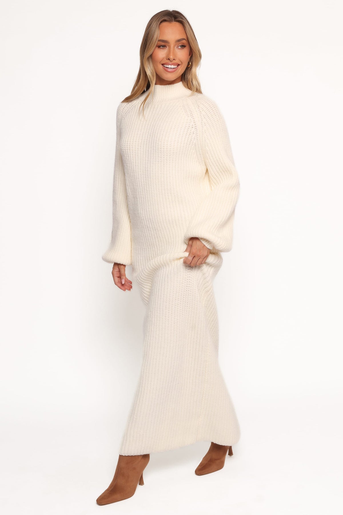 Tobin Knit Maxi Dress - Cream