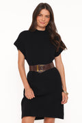 Wright Knit Mini Dress - Black