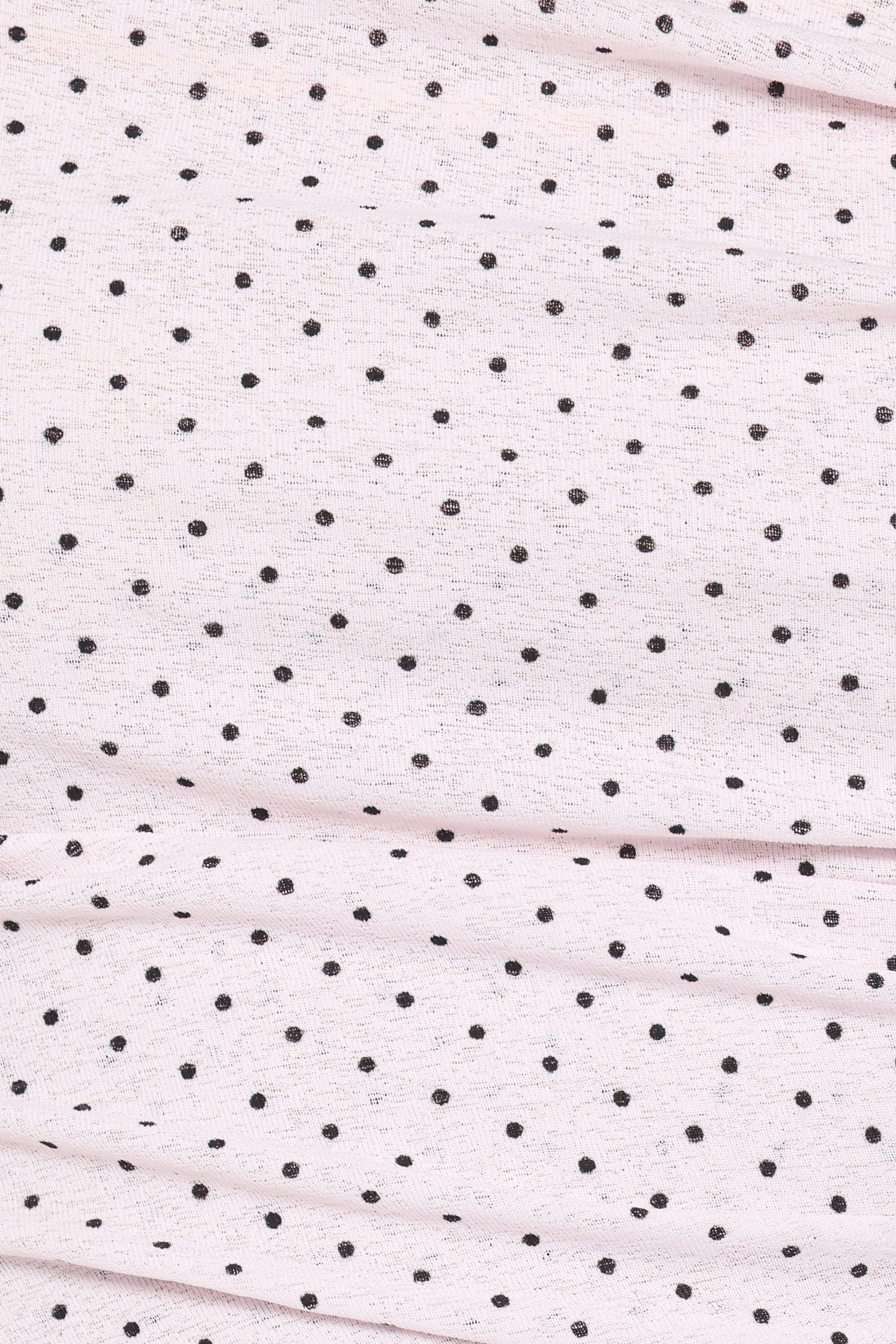 Aaron Off Shoulder Top - Pale Pink Dot