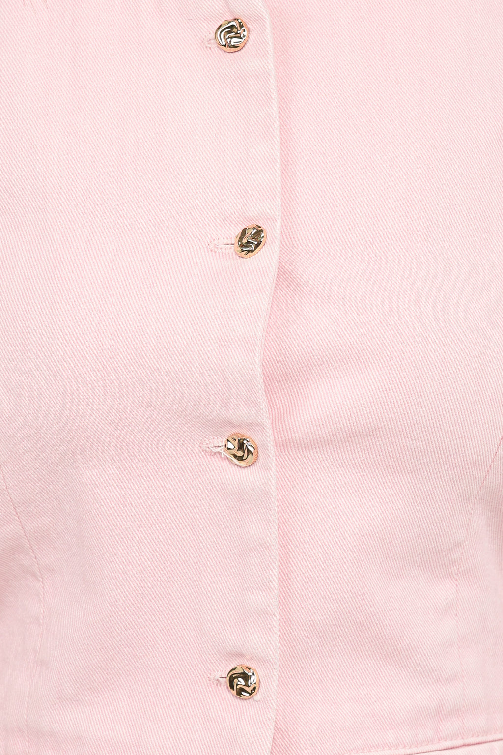 Ailis Denim Vest Top - Dusty Pink