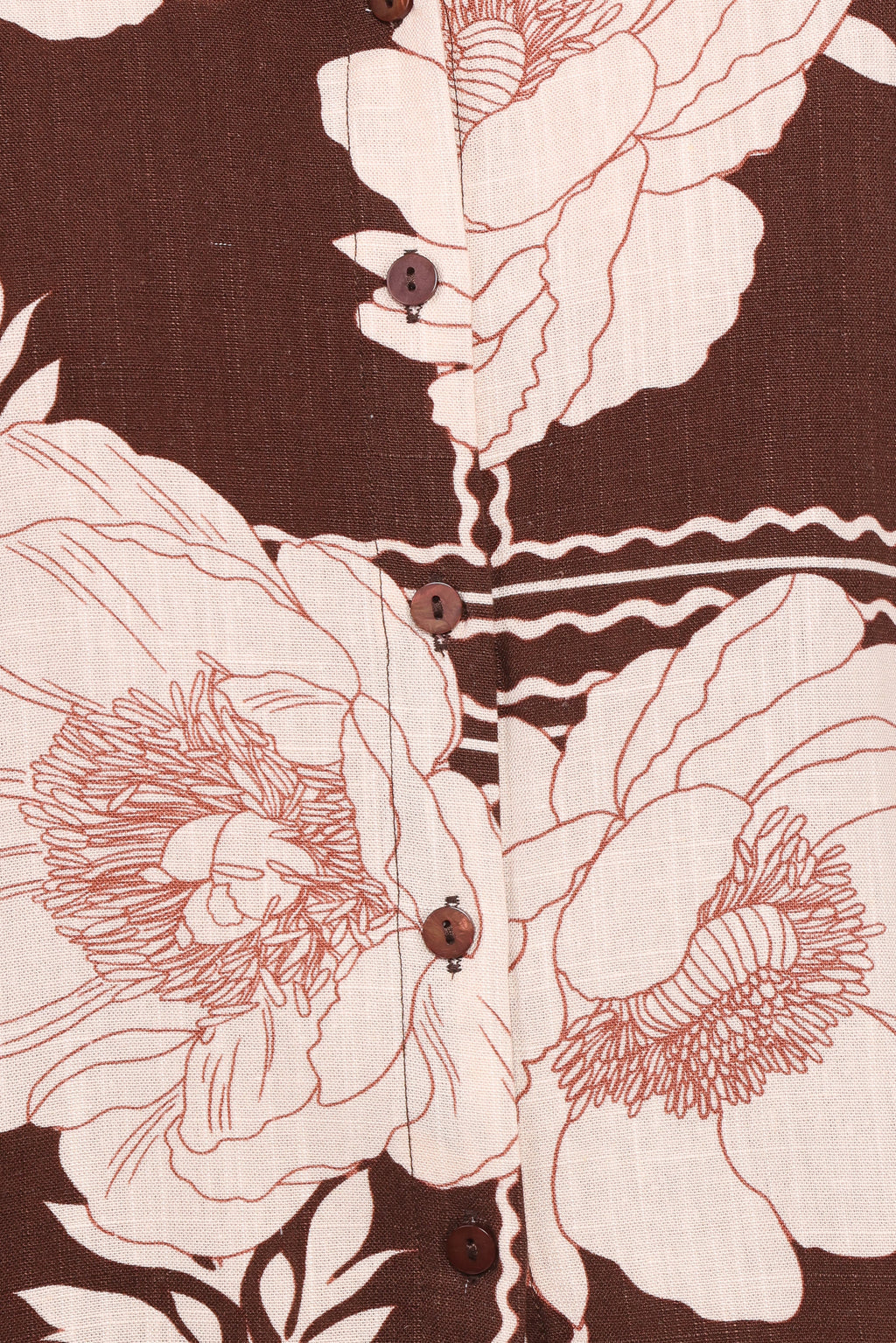 Bernadine Short Sleeve Shirt - Brown Floral