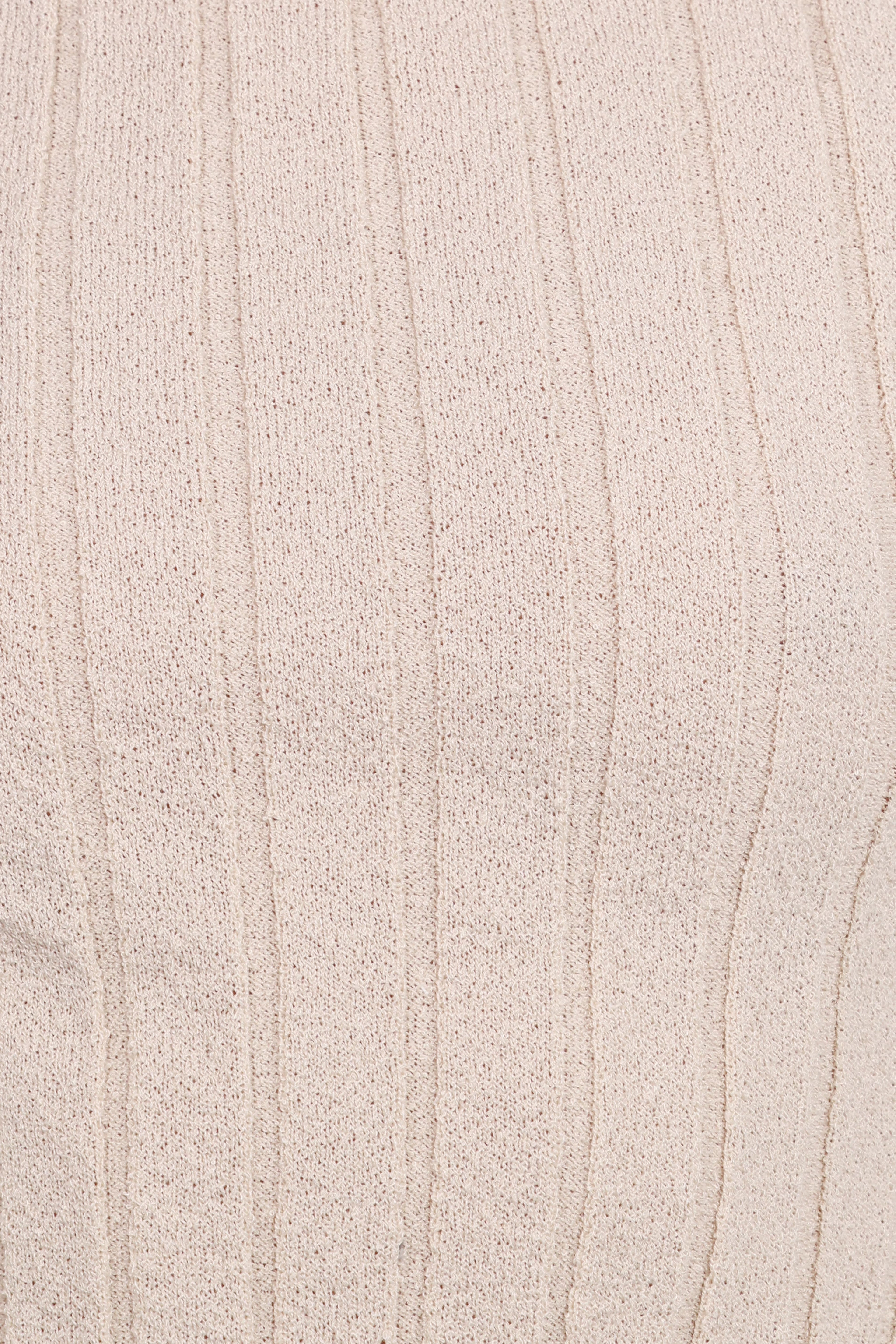 Brodie Wide Rib Knit Top - Beige
