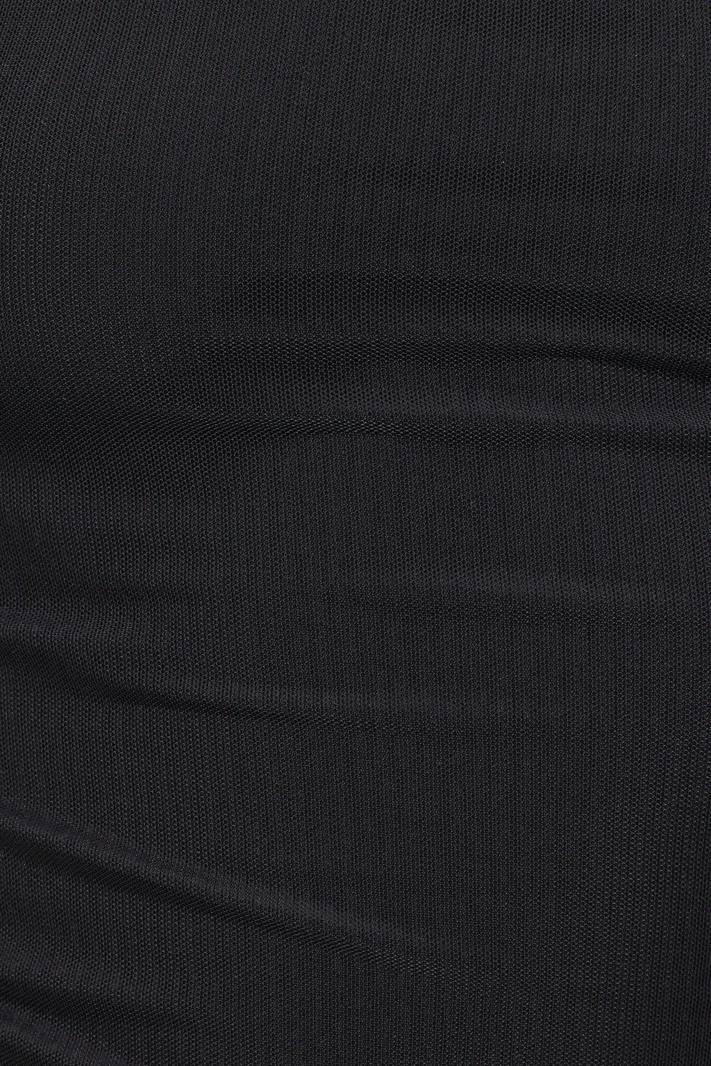 Carlie Mesh One Shoulder Top - Black