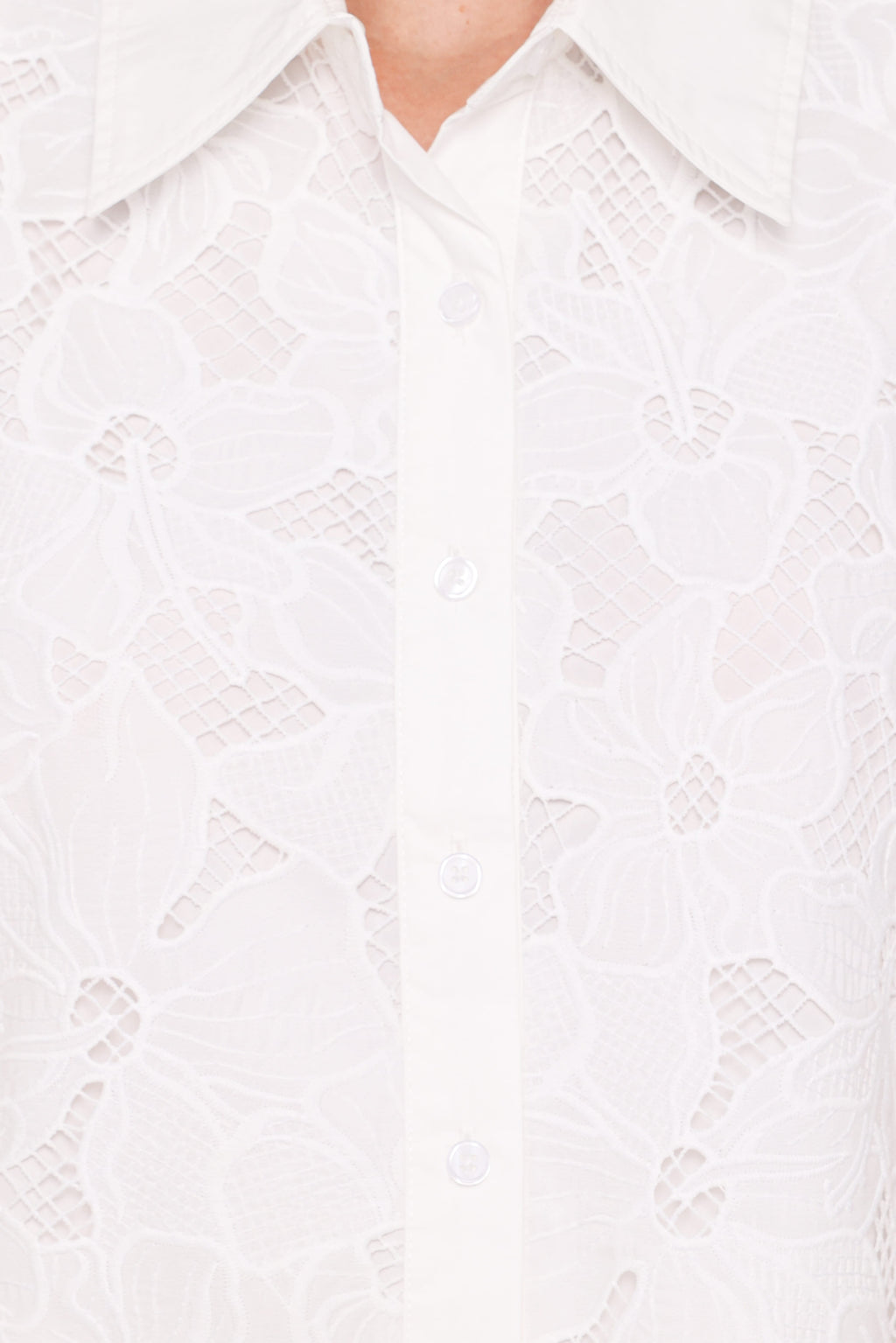 Fidelma Cropped Shirt - White