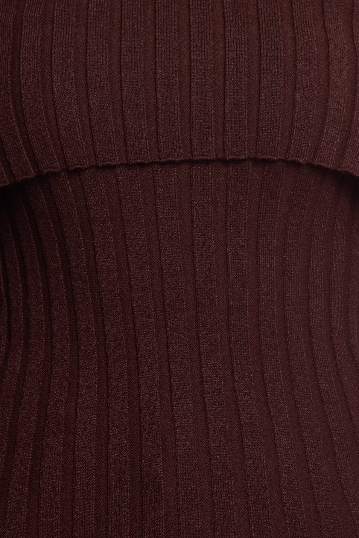 Inora Off Shoulder Knit Top - Chocolate