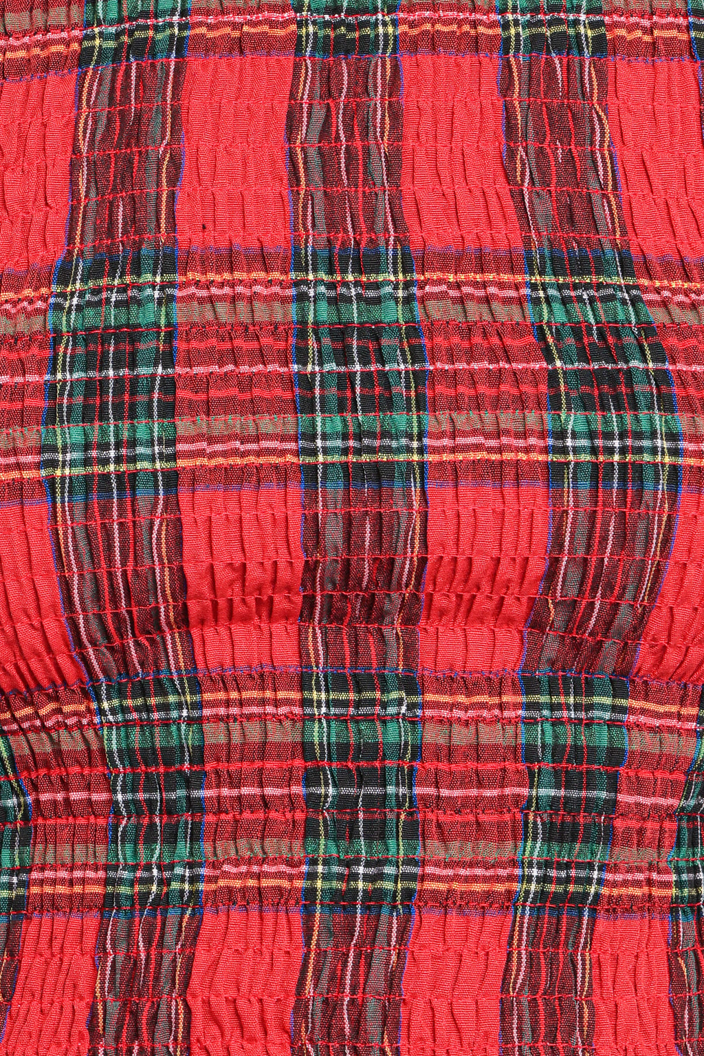 Lillee Ruched Top - Red Plaid