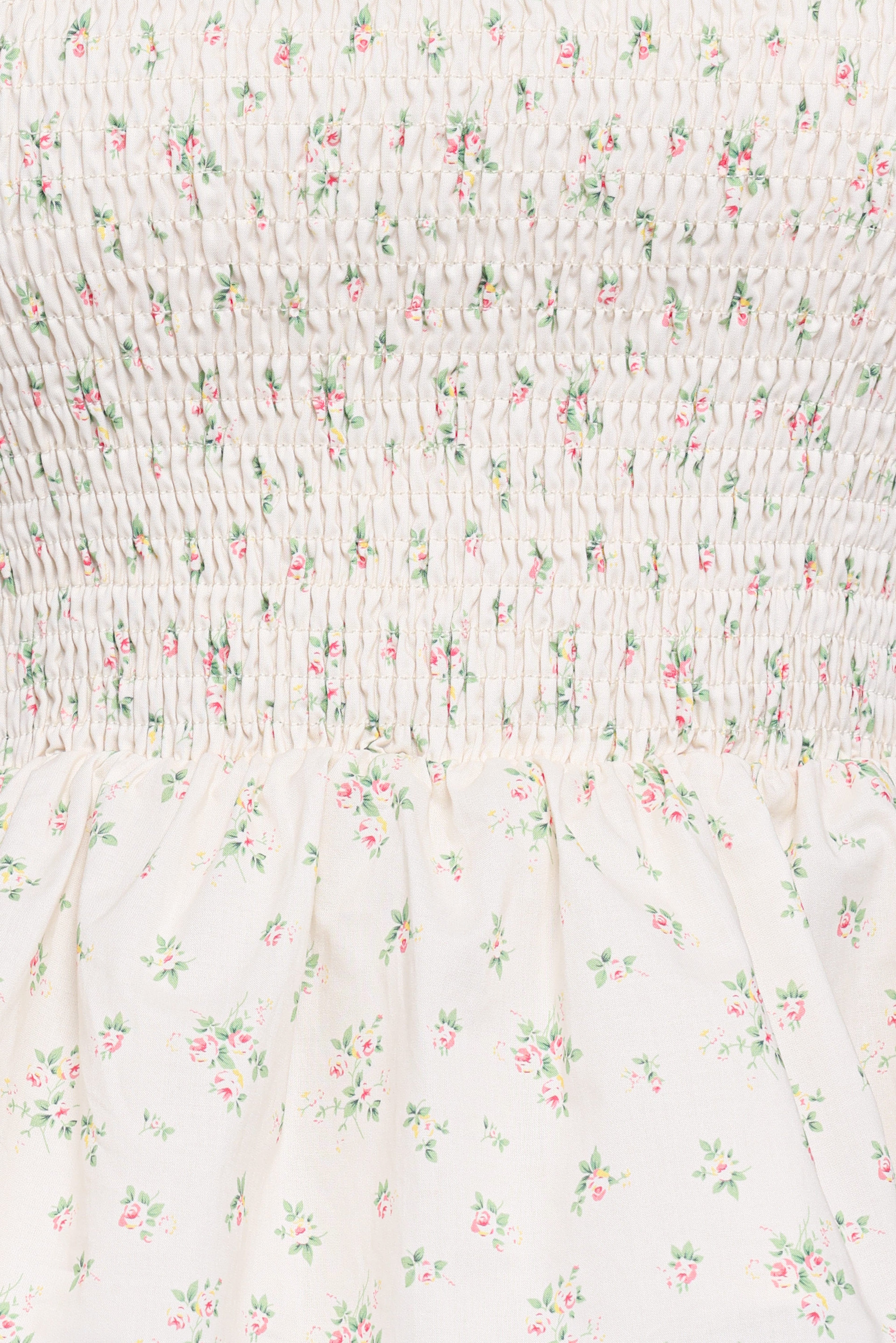 Remira Smocked Ruffle Top - White Betty