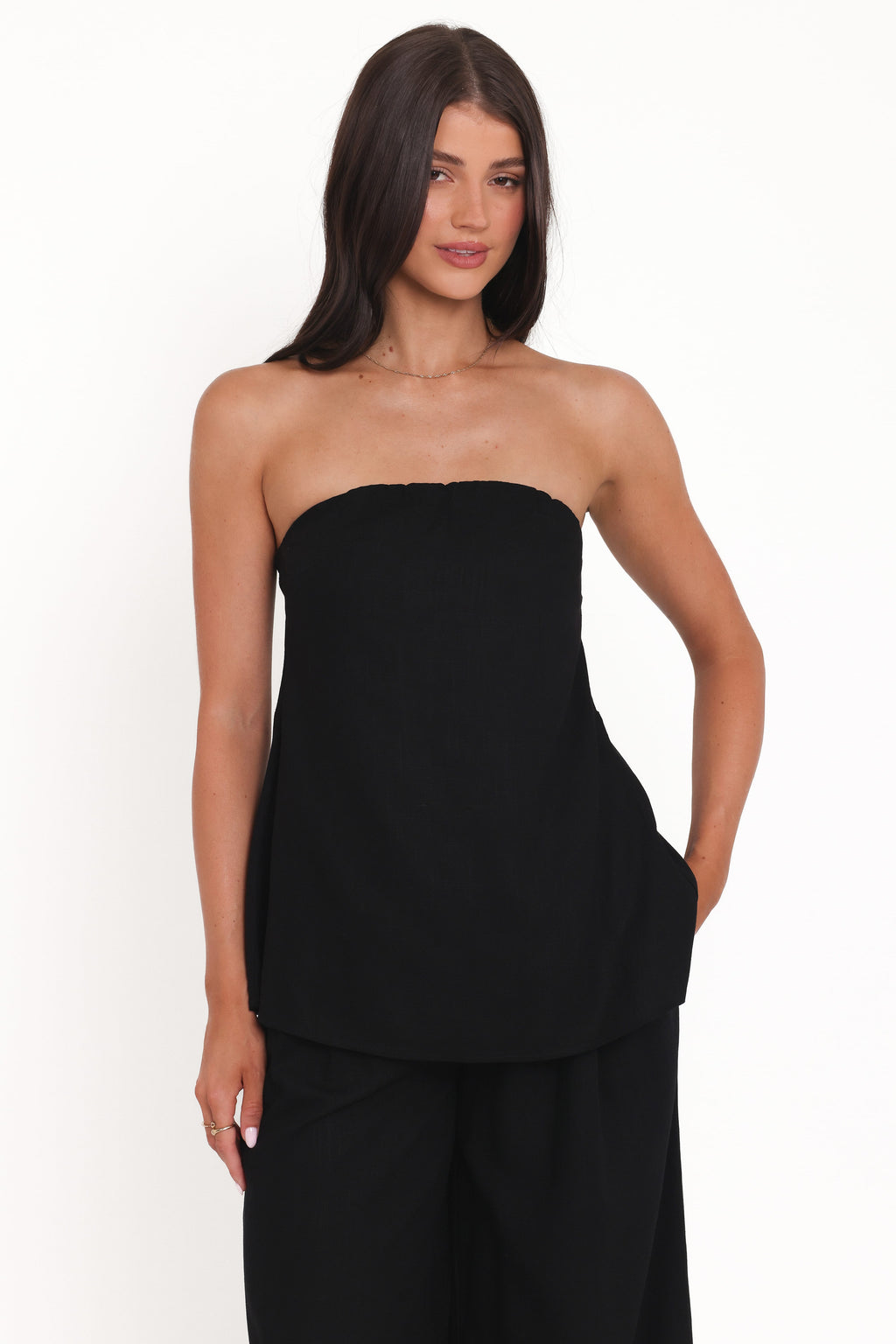 Rosemarie Strapless Top - Black