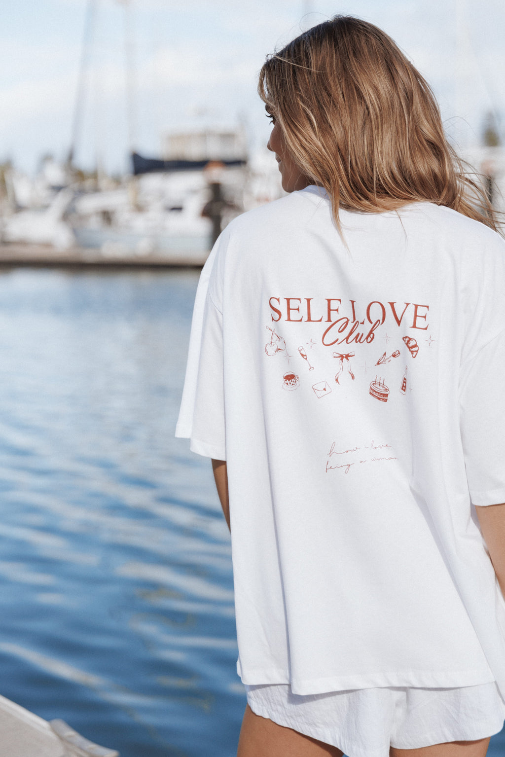 Runa Self Love Graphic Tee - White