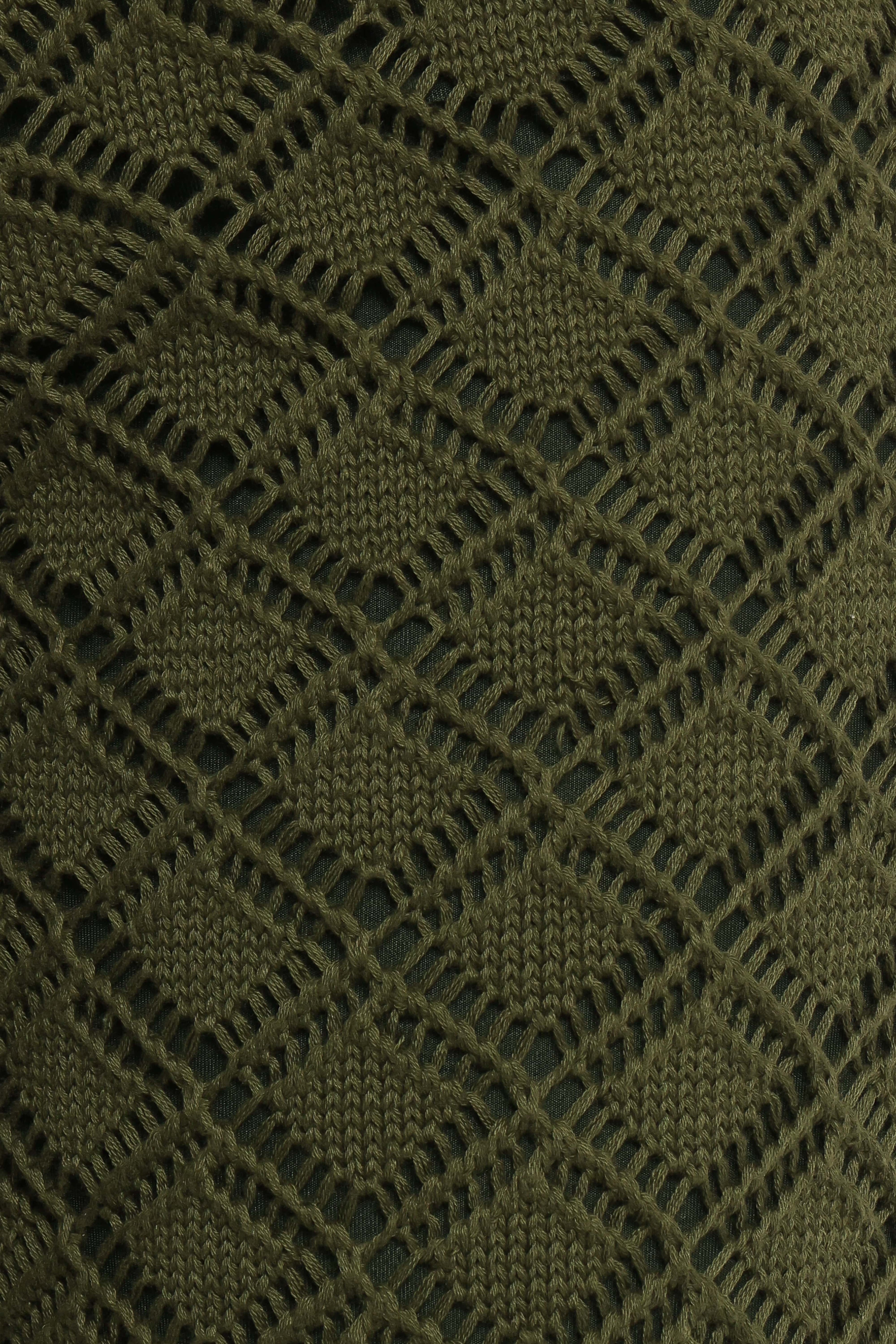 Sable Textured Knit Top - Olive