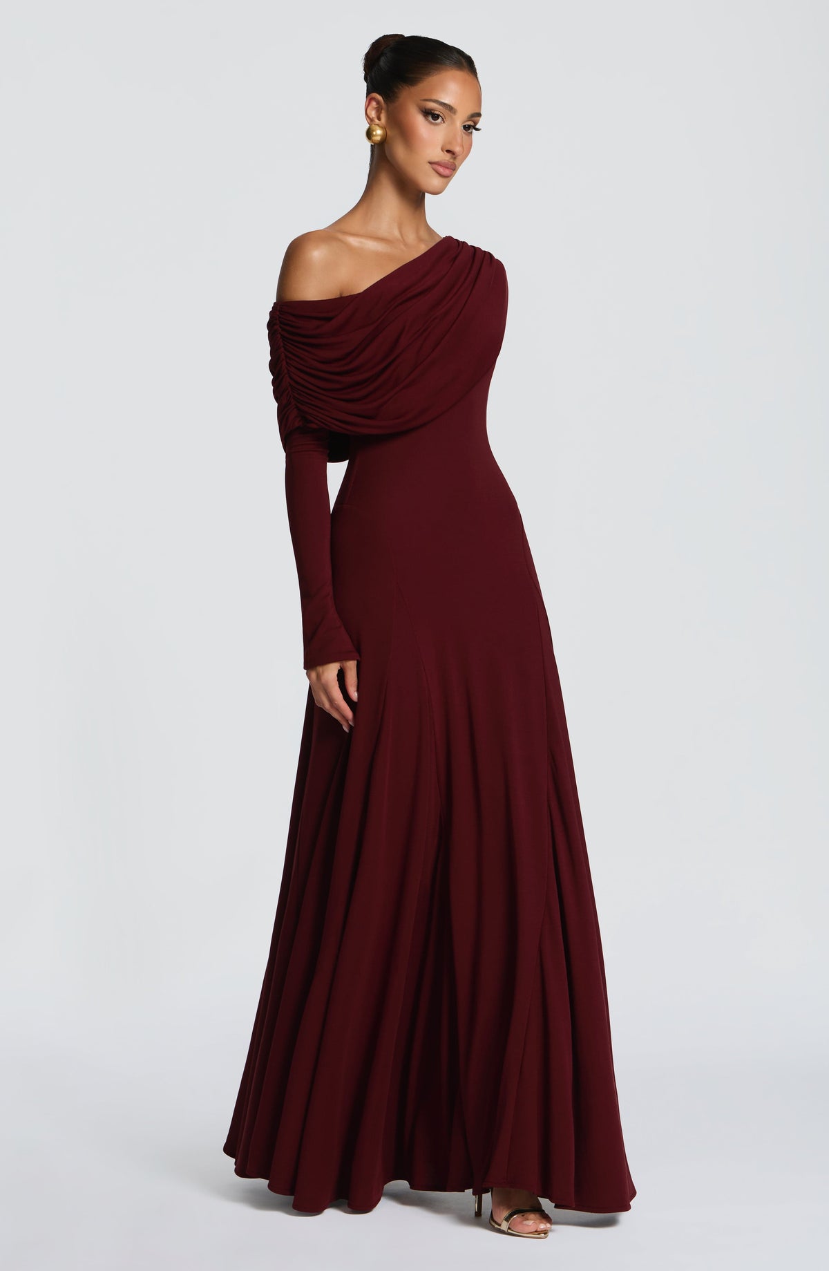 Rafaela Maxi Dress - Cherry Lacquer